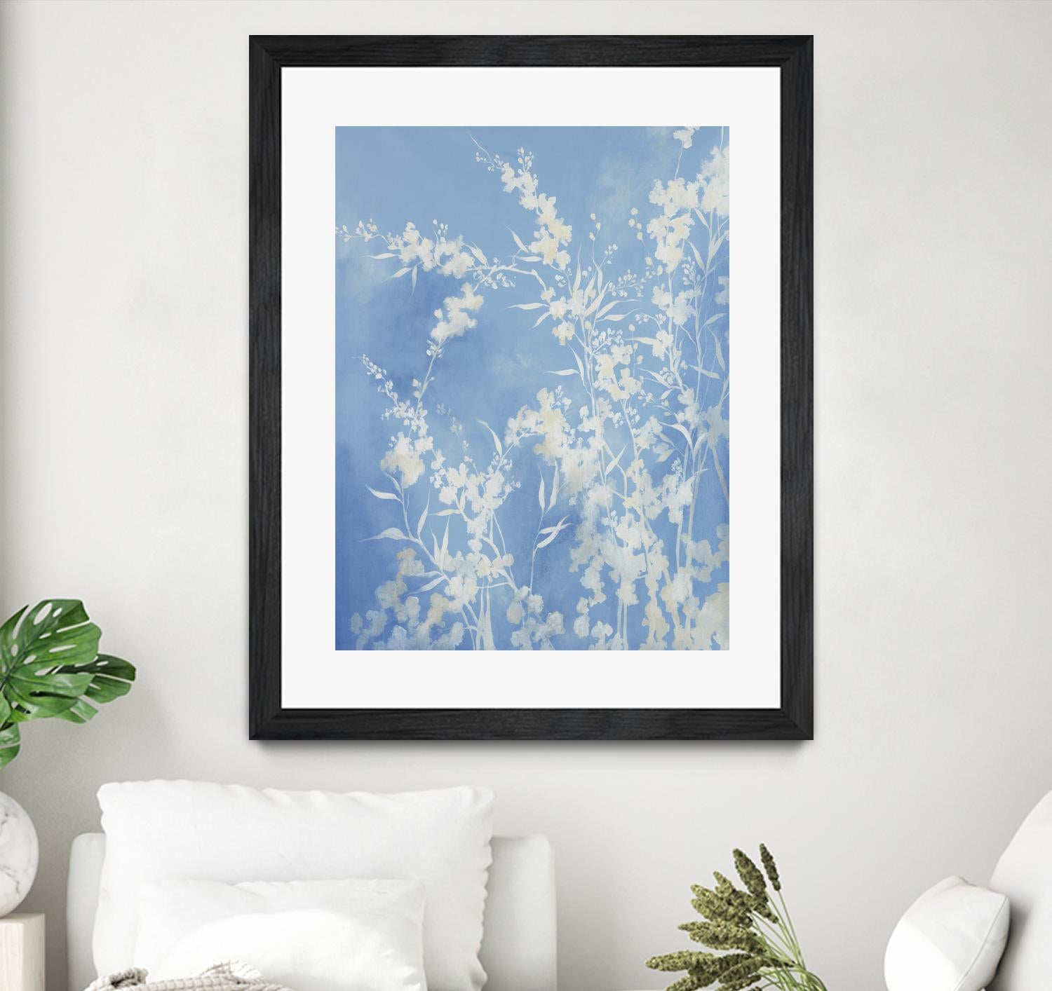 Prideful Petals by Daleno Art on GIANT ART - blue botanical leafs