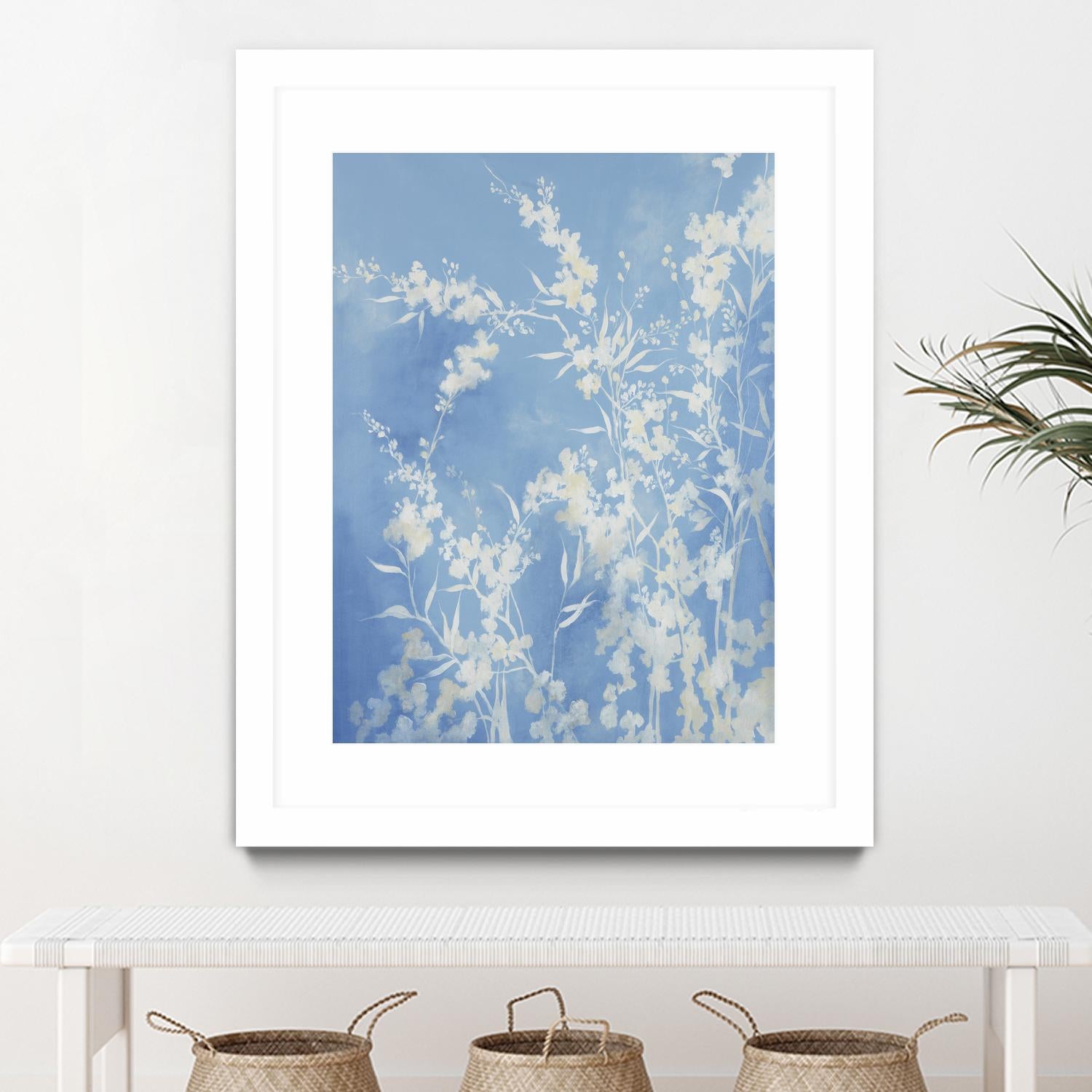 Prideful Petals by Daleno Art on GIANT ART - blue botanical leafs