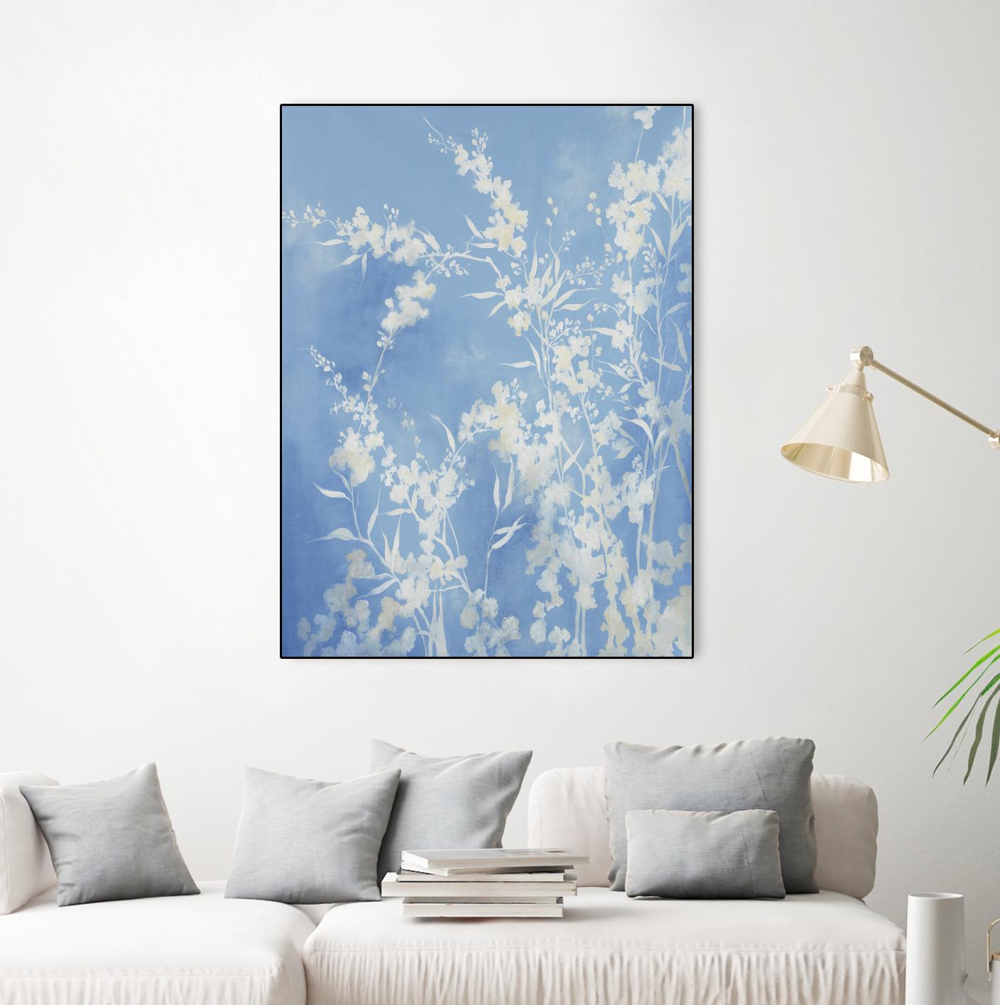 Prideful Petals by Daleno Art on GIANT ART - blue botanical leafs