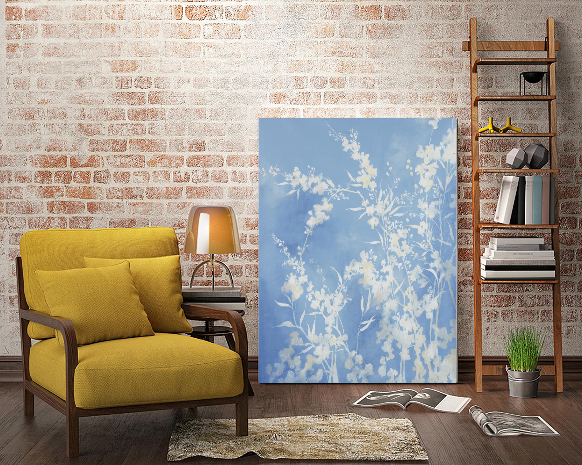 Prideful Petals by Daleno Art on GIANT ART - blue botanical leafs
