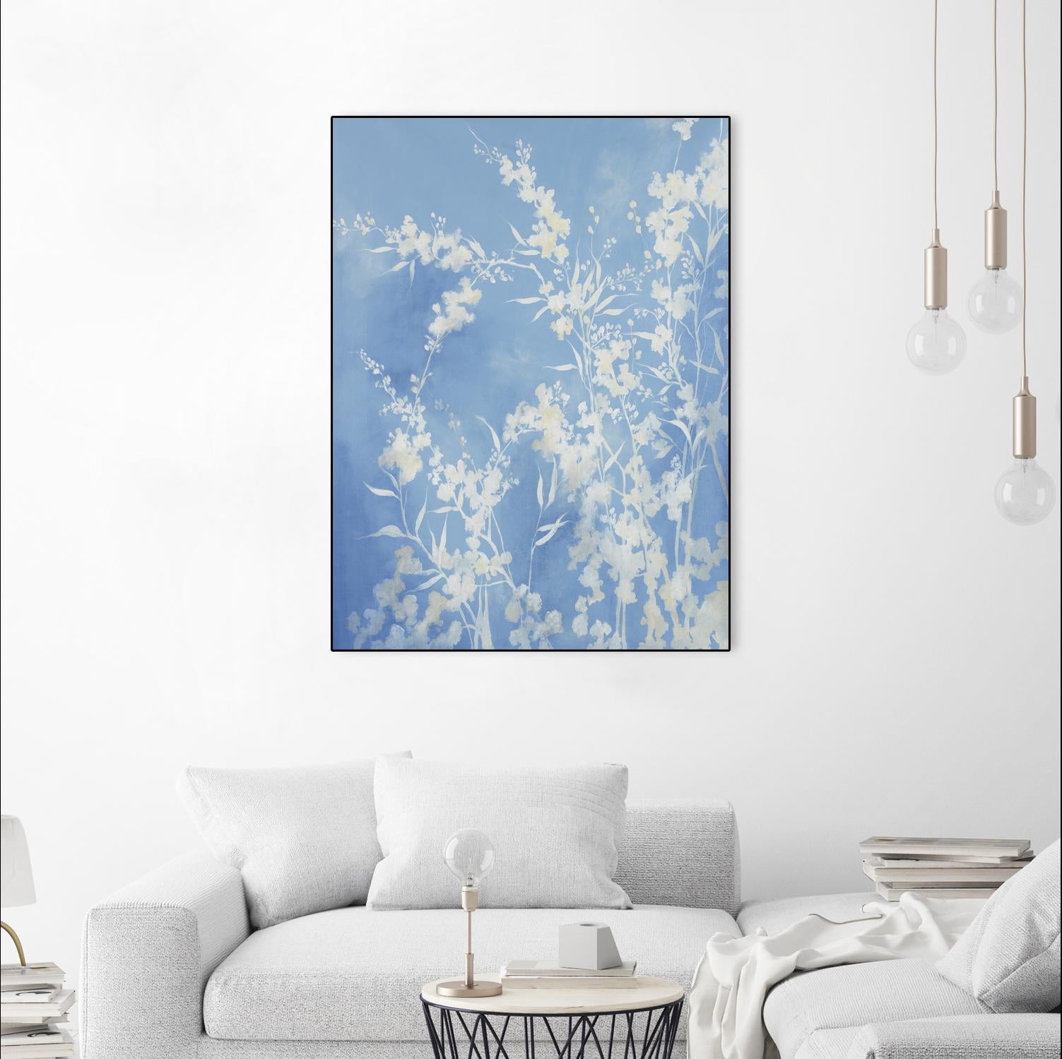 Prideful Petals by Daleno Art on GIANT ART - blue botanical leafs