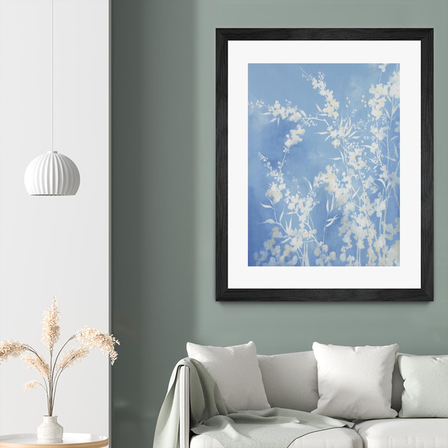 Prideful Petals by Daleno Art on GIANT ART - blue botanical leafs