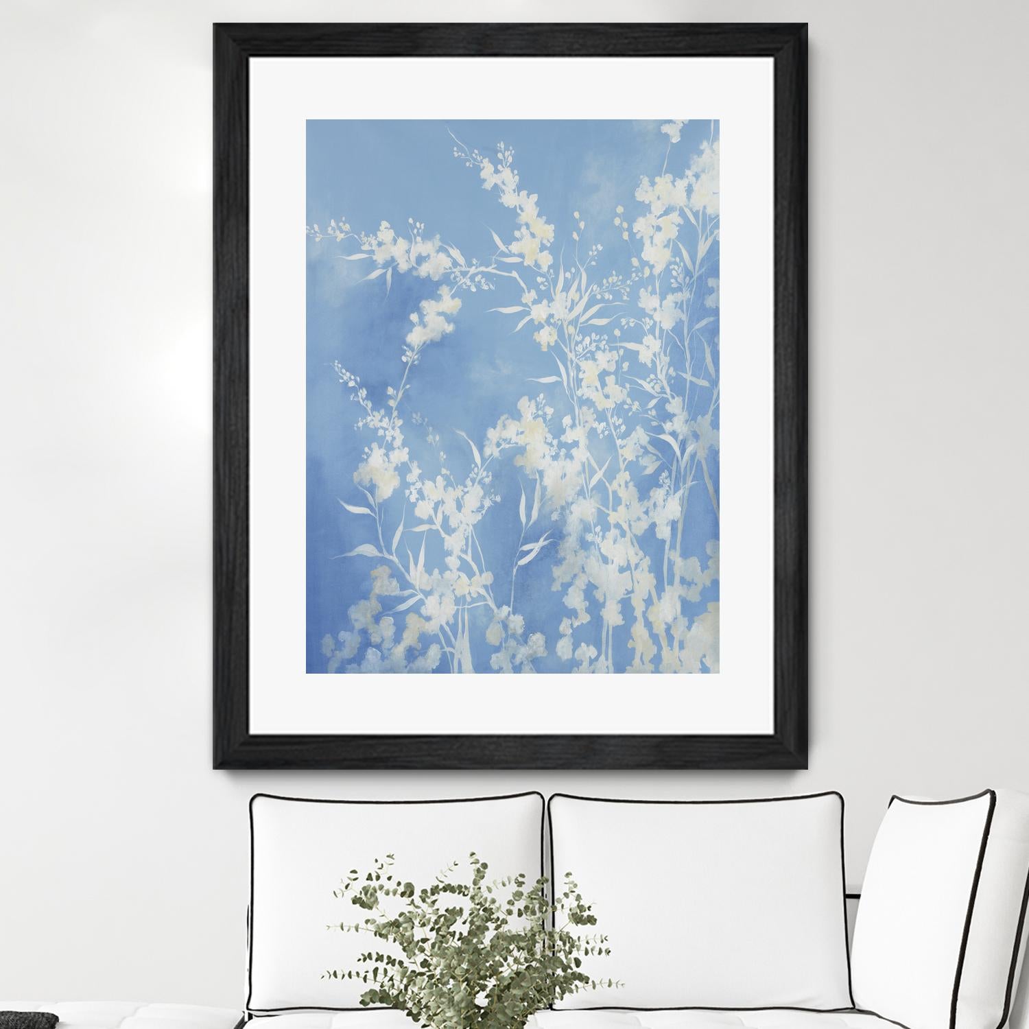 Prideful Petals by Daleno Art on GIANT ART - blue botanical leafs