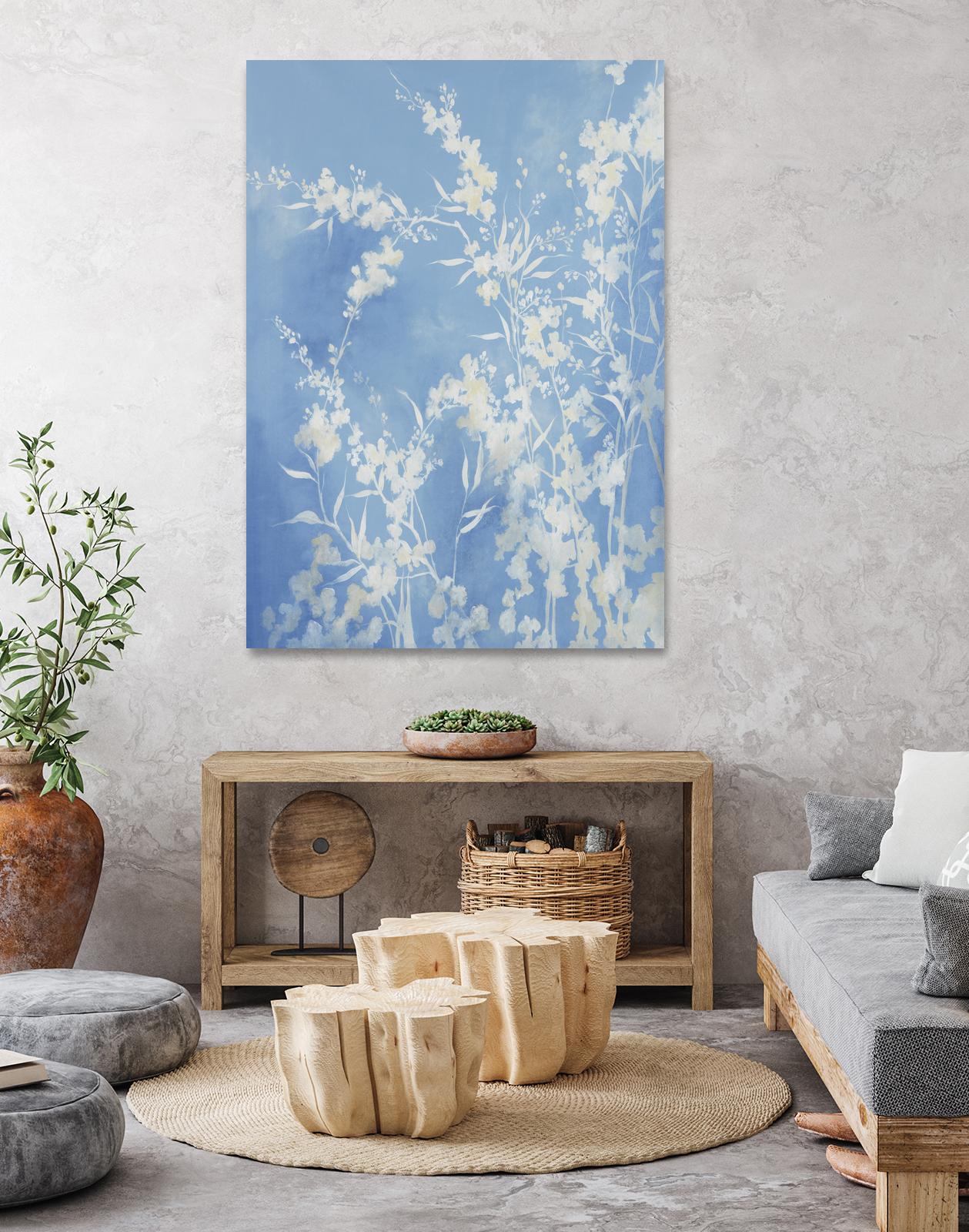 Prideful Petals by Daleno Art on GIANT ART - blue botanical leafs