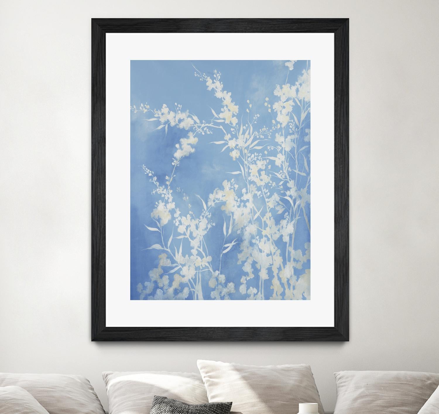 Prideful Petals by Daleno Art on GIANT ART - blue botanical leafs