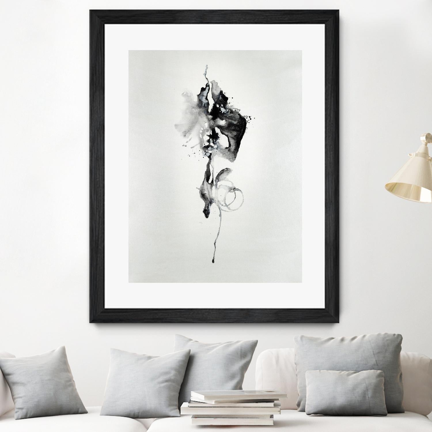 Smokey I by Daleno Art on GIANT ART - white black&white abstrait 