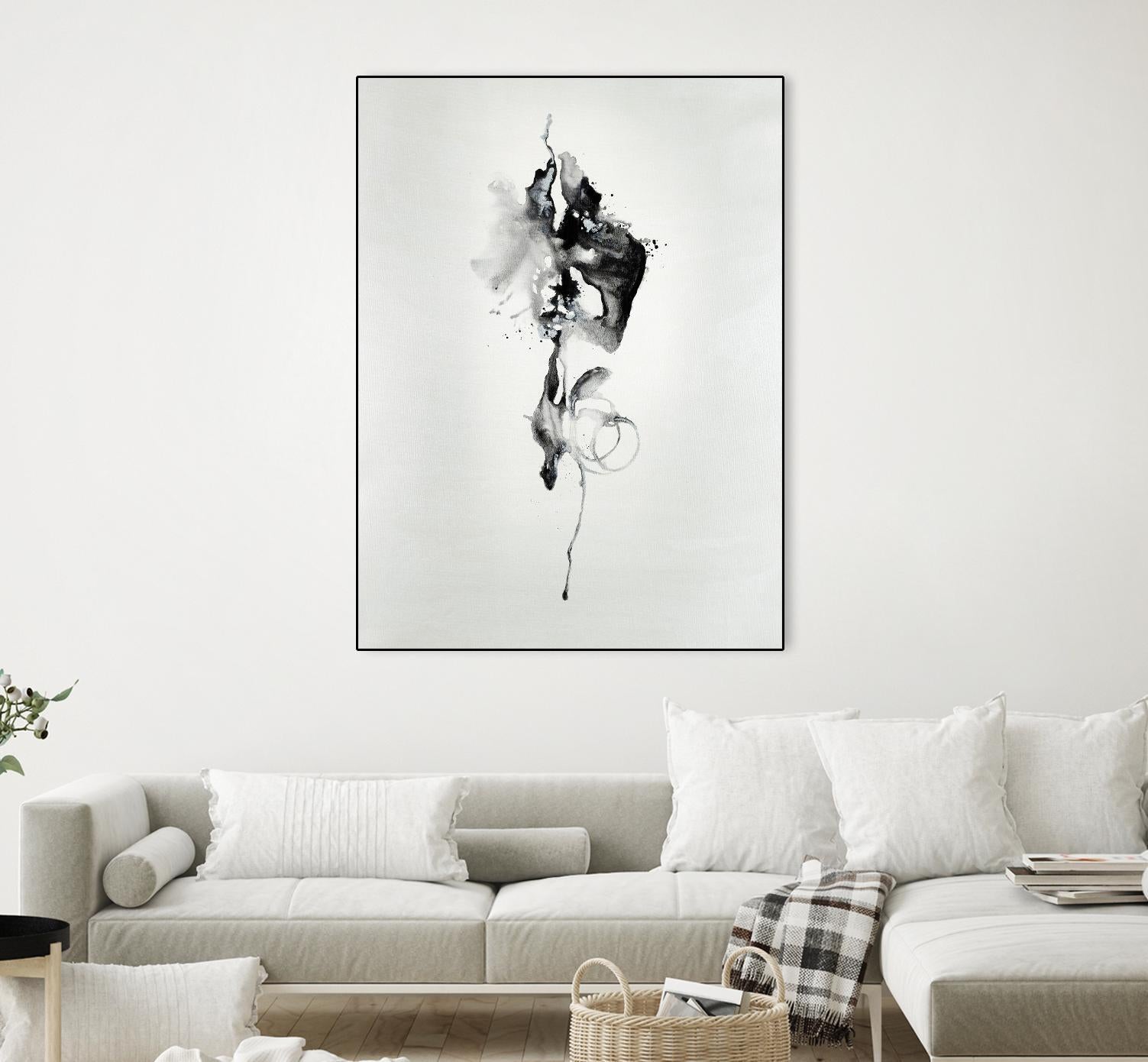 Smokey I by Daleno Art on GIANT ART - white black&white abstrait 