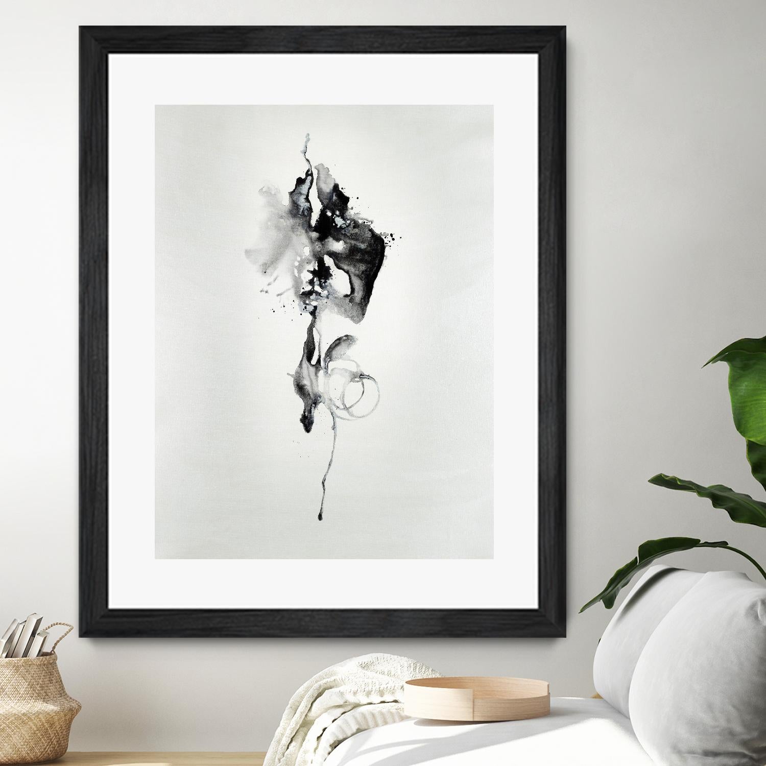 Smokey I by Daleno Art on GIANT ART - white black&white abstrait 