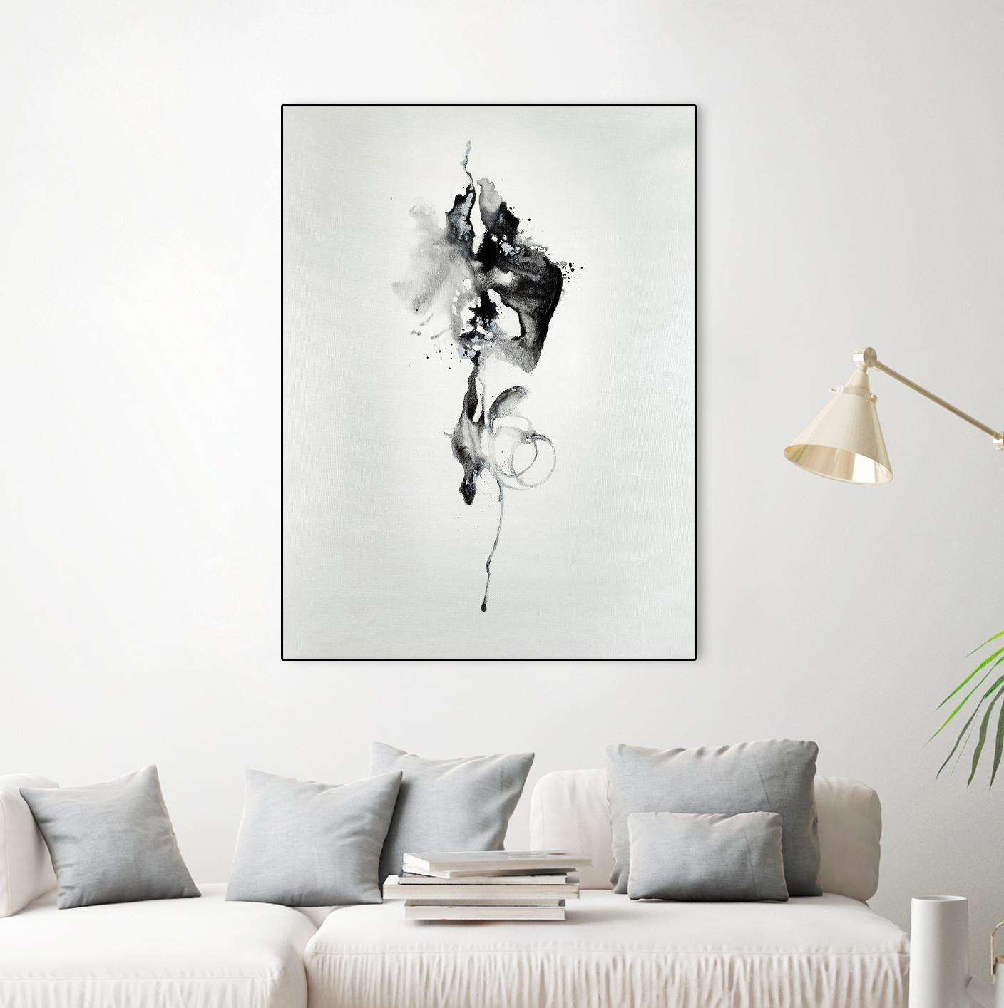 Smokey I by Daleno Art on GIANT ART - white black&white abstrait 