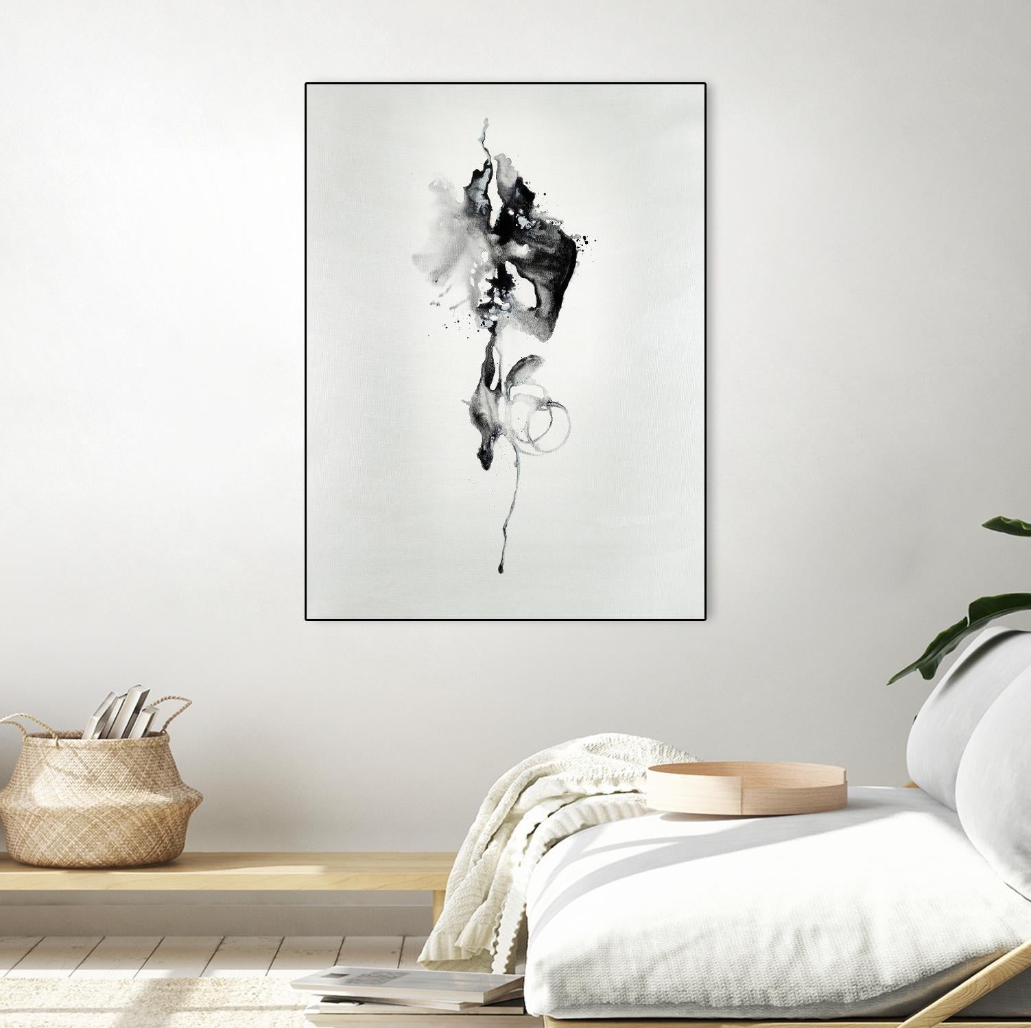 Smokey I by Daleno Art on GIANT ART - white black&white abstrait 