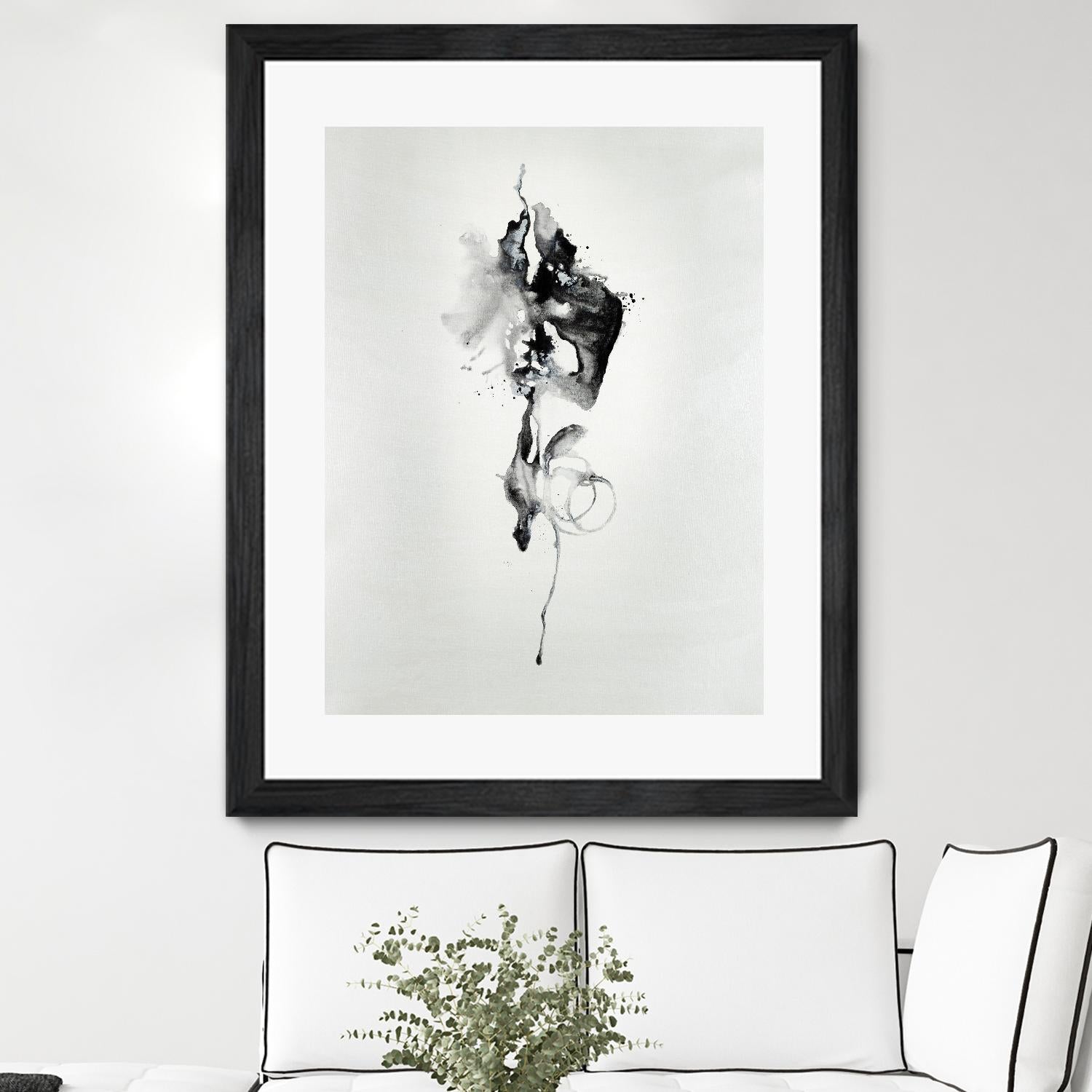 Smokey I by Daleno Art on GIANT ART - white black&white abstrait 