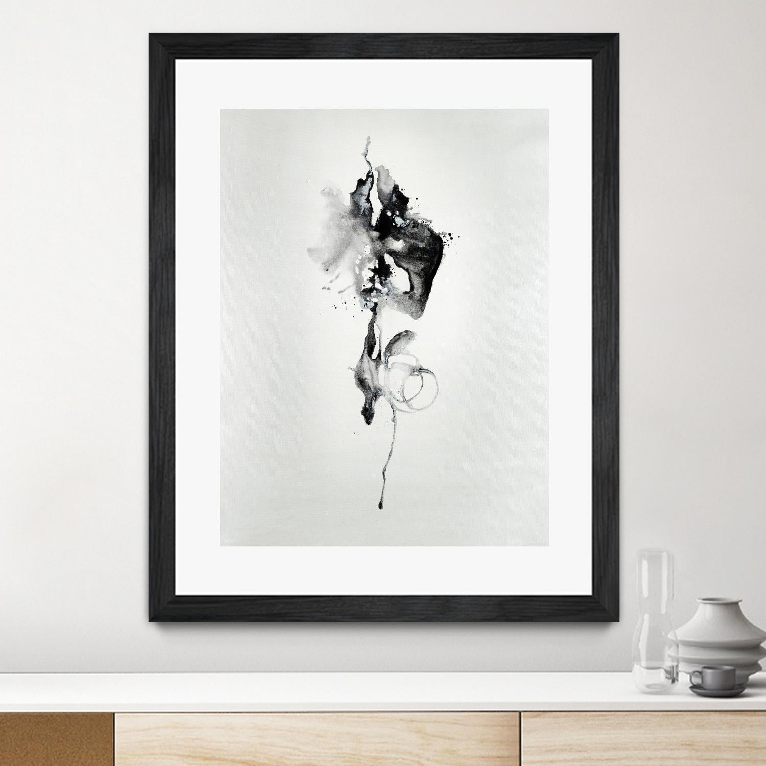 Smokey I by Daleno Art on GIANT ART - white black&white abstrait 