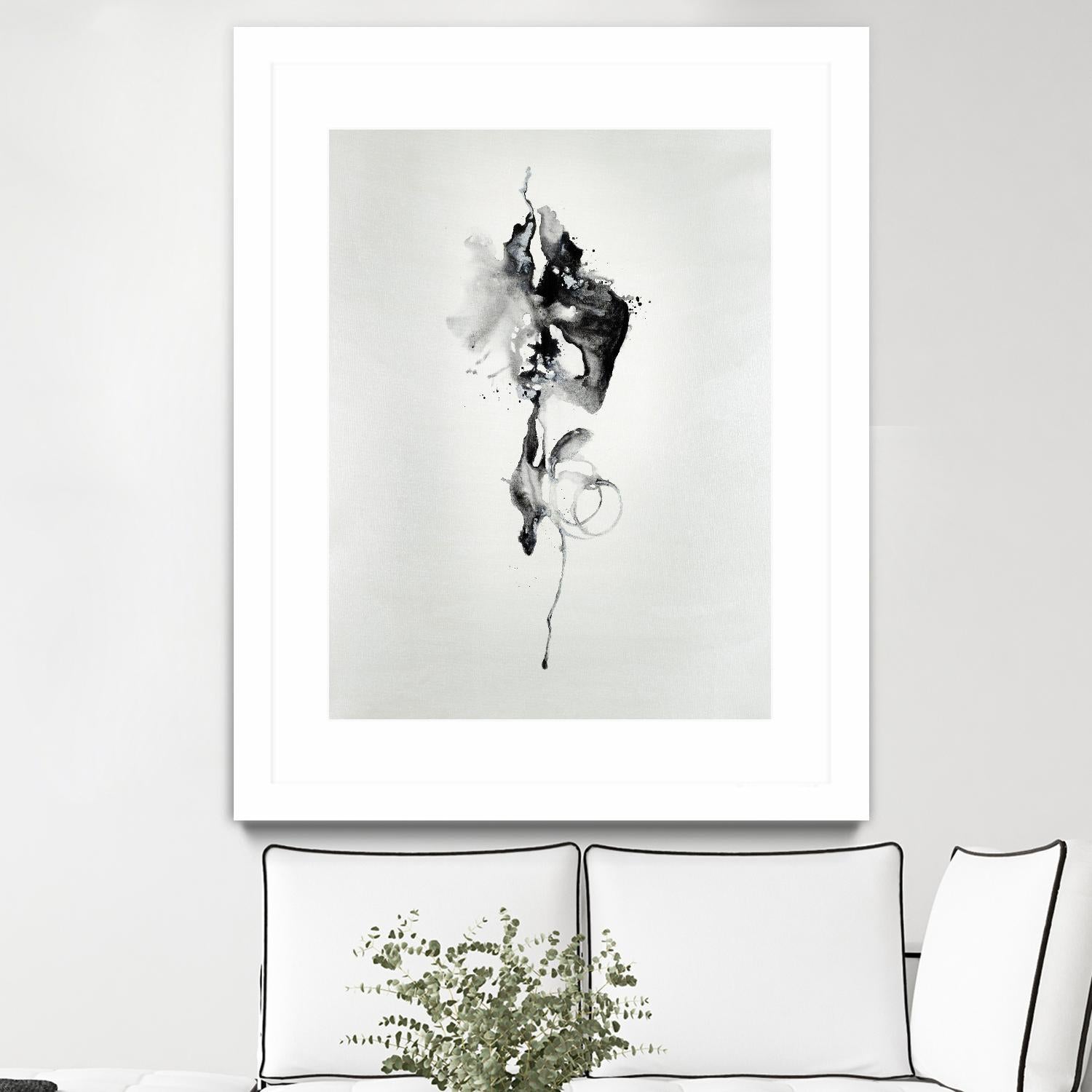 Smokey I by Daleno Art on GIANT ART - white black&white abstrait 