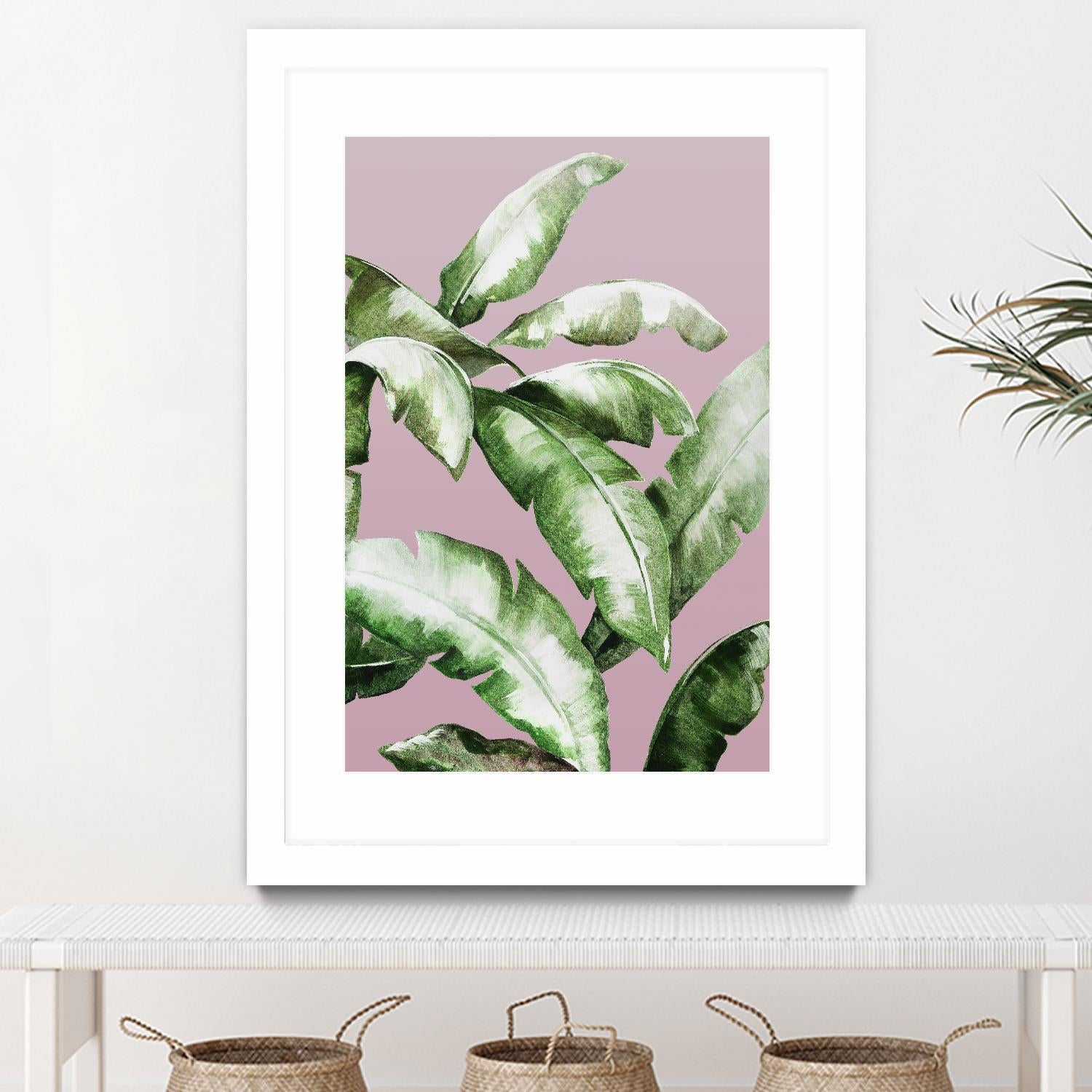 Palm of the Hand II by Daleno Art on GIANT ART - pink botanical nature