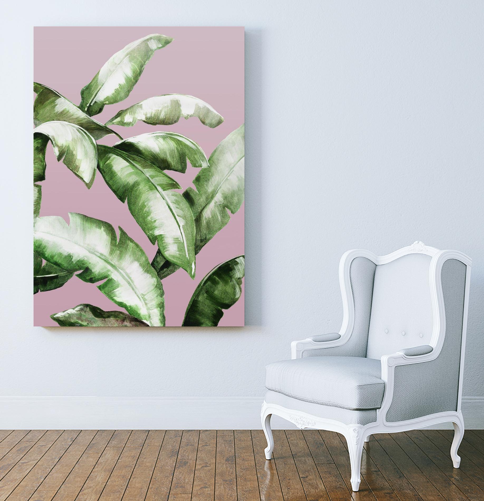 Palm of the Hand II by Daleno Art on GIANT ART - pink botanical nature