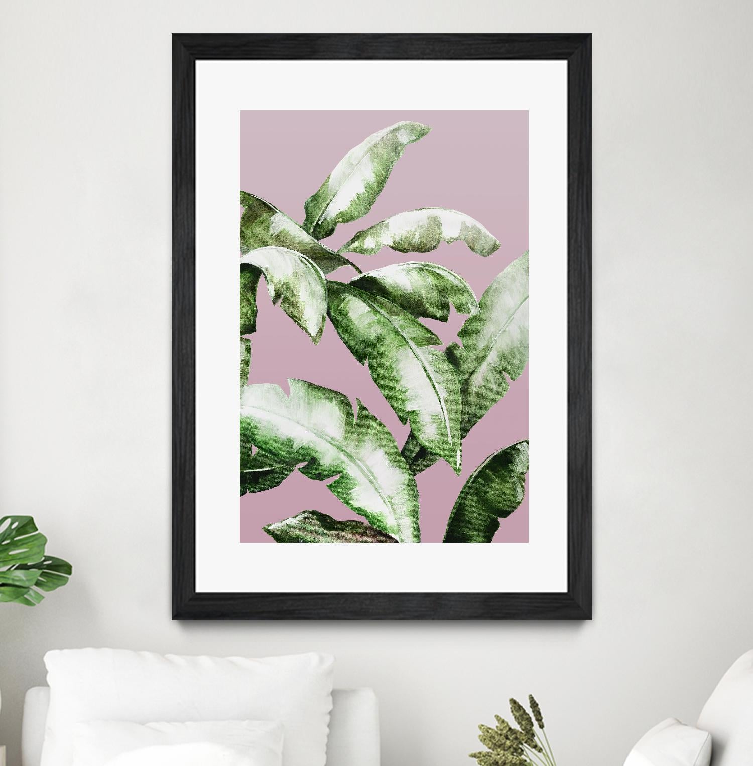 Palm of the Hand II by Daleno Art on GIANT ART - pink botanical nature