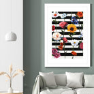 Streakes of Flowers by Daleno Art on GIANT ART - orange florals abstrait 