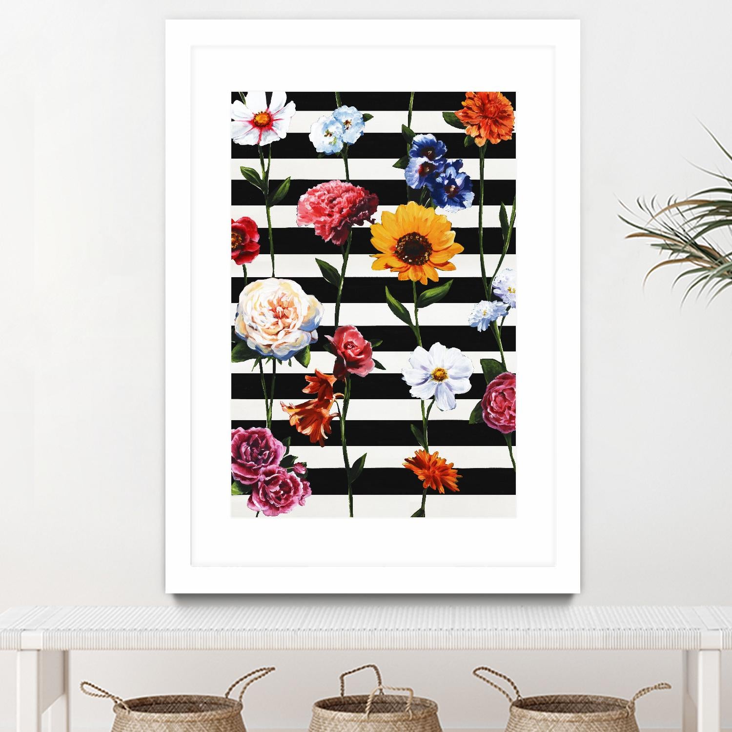 Streakes of Flowers by Daleno Art on GIANT ART - orange florals abstrait 