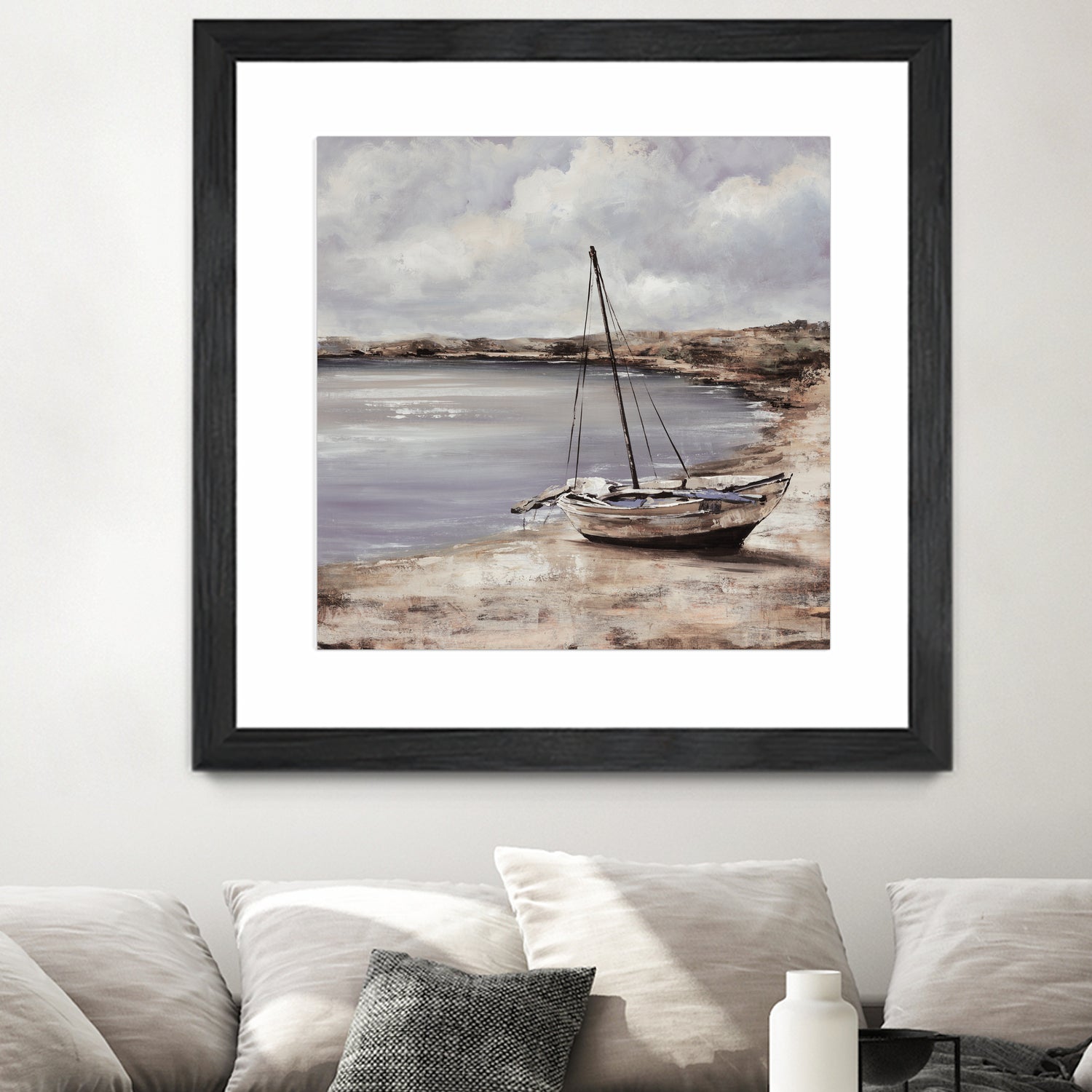 Patching for Summer by Daleno Art on GIANT ART - grey coastal