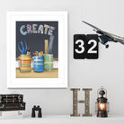Rise and Shine IV by Daleno Art on GIANT ART - blue art for kids  school