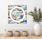 Smoke Circus IV by Daleno Art on GIANT ART - red patterns  abstrait 