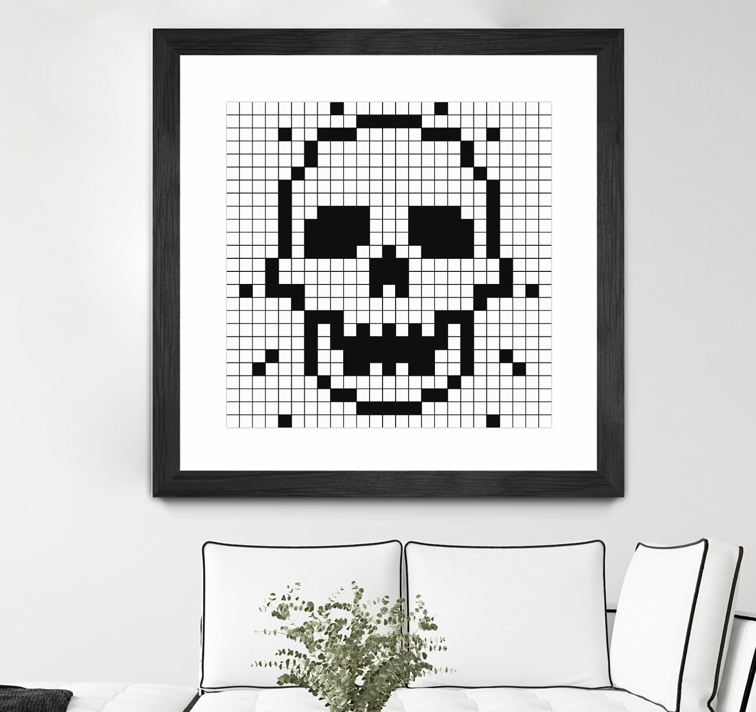 Crossed my Mind by Daleno Art on GIANT ART - white black&white skeleton 