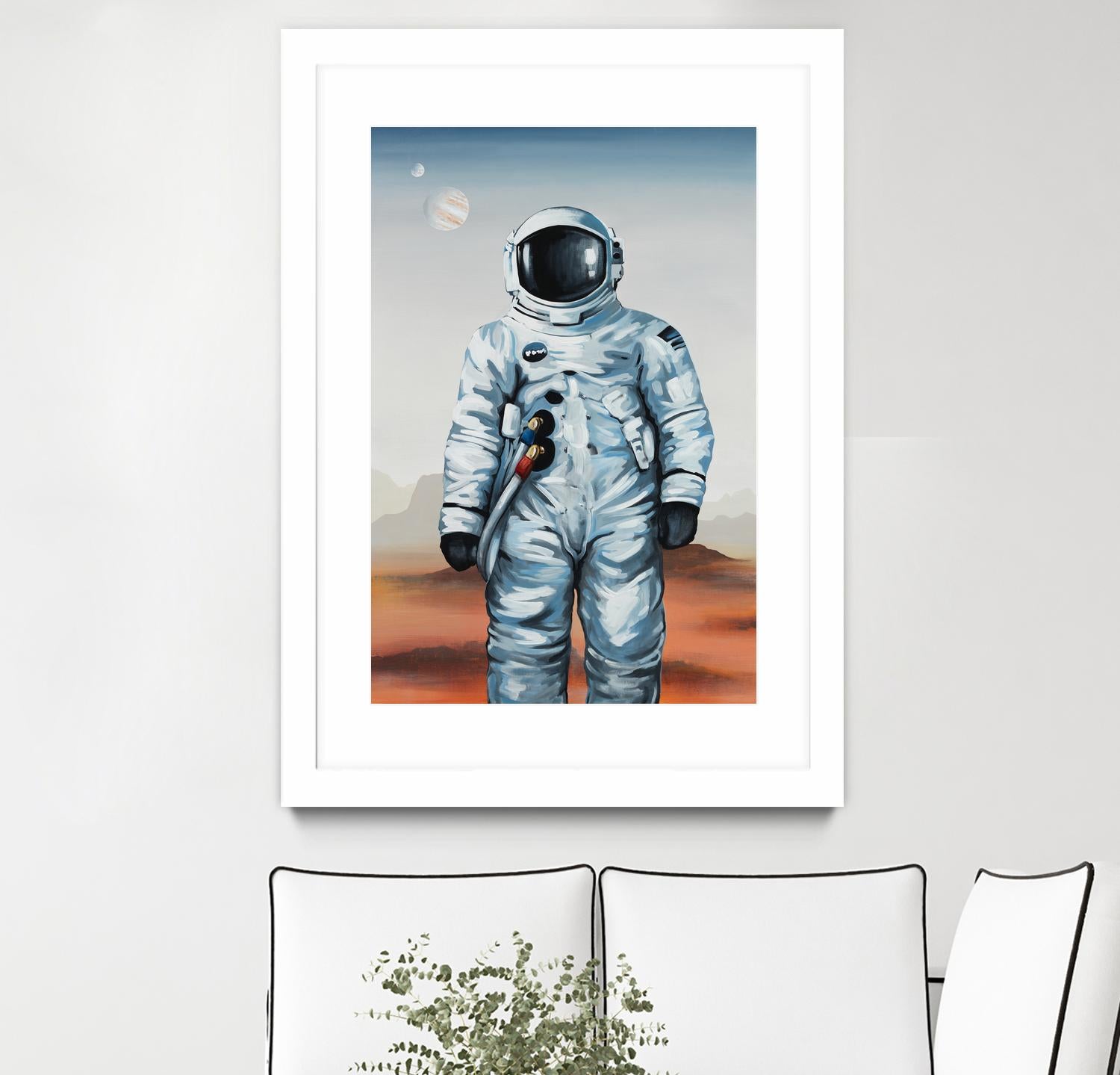If You Believe by Daleno Art on GIANT ART - orange digital astronaut