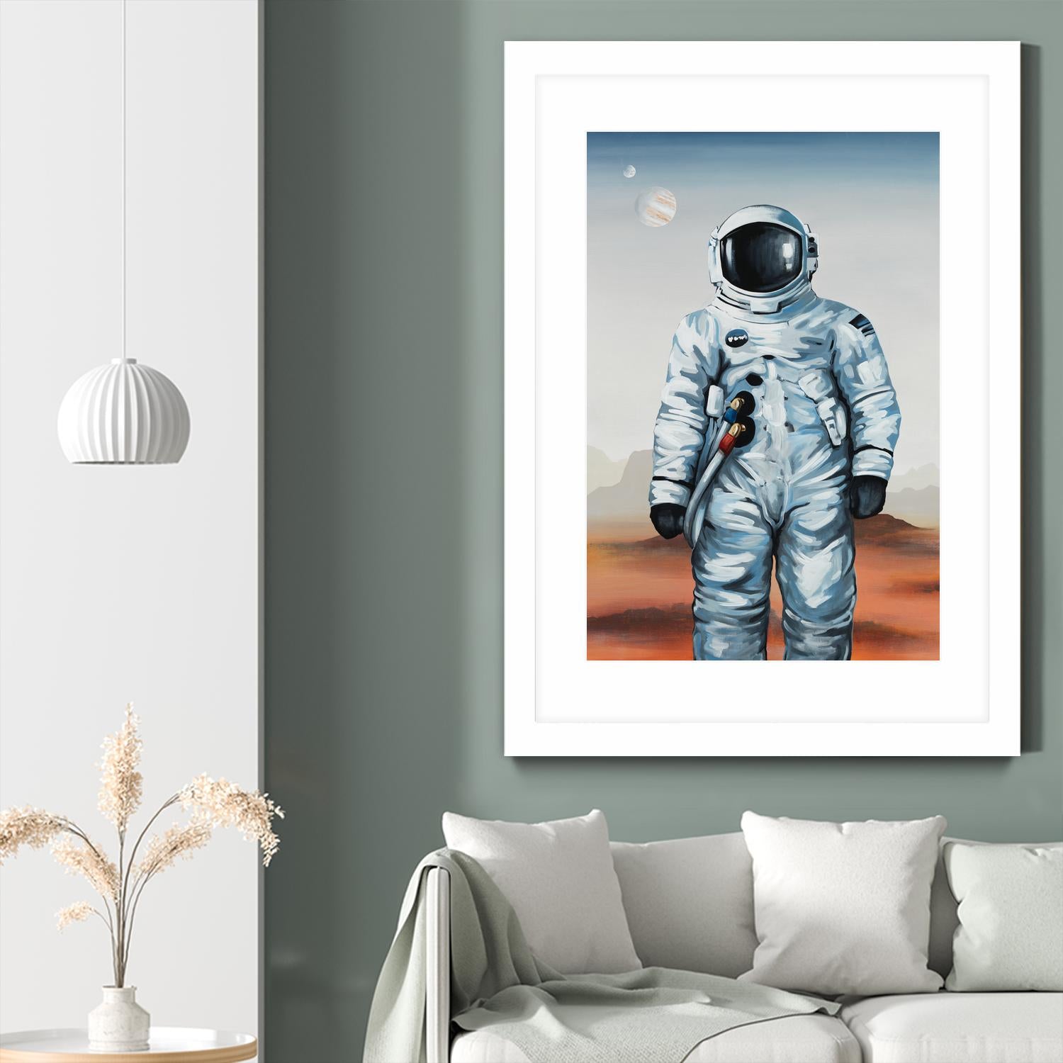 If You Believe by Daleno Art on GIANT ART - orange digital astronaut
