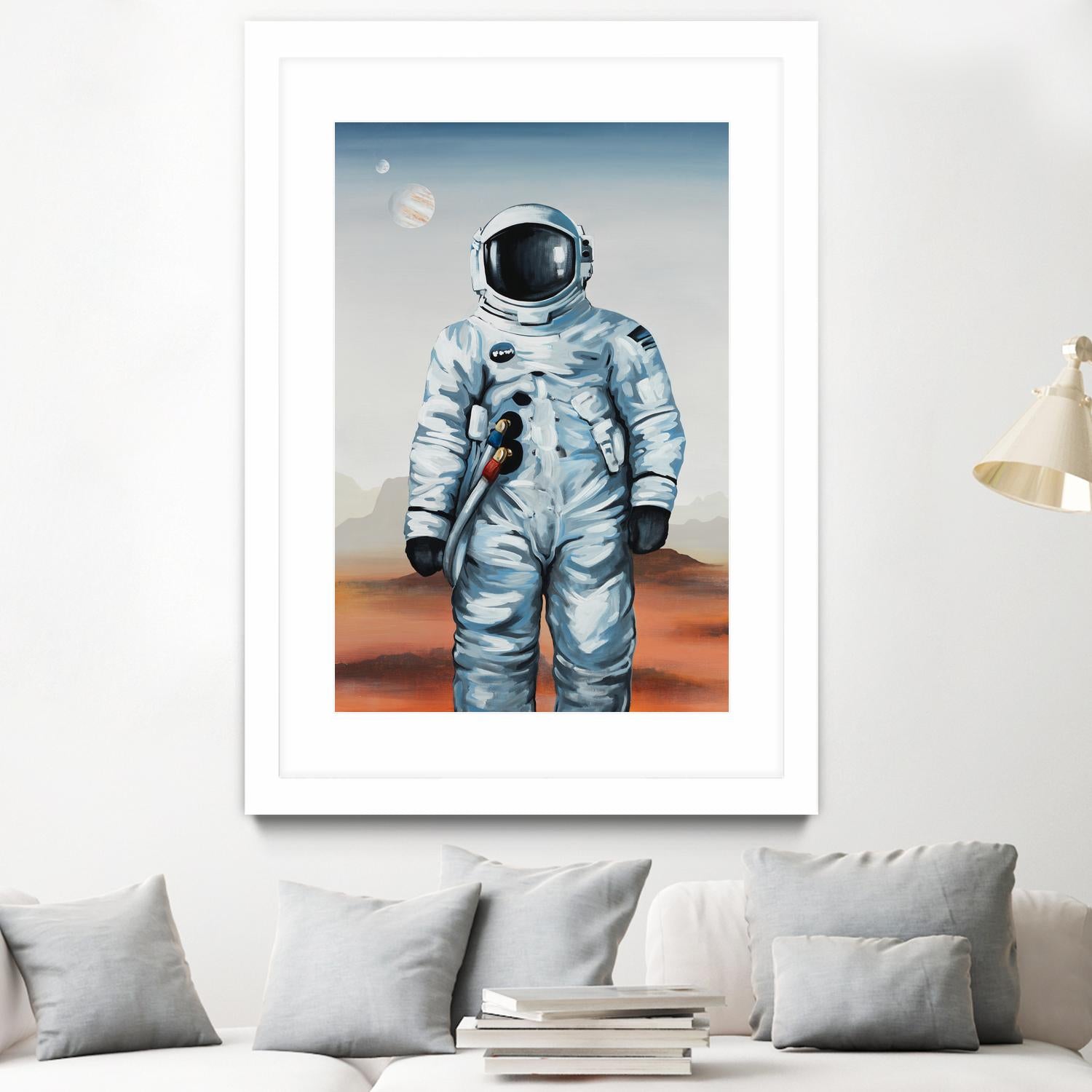 If You Believe by Daleno Art on GIANT ART - orange digital astronaut