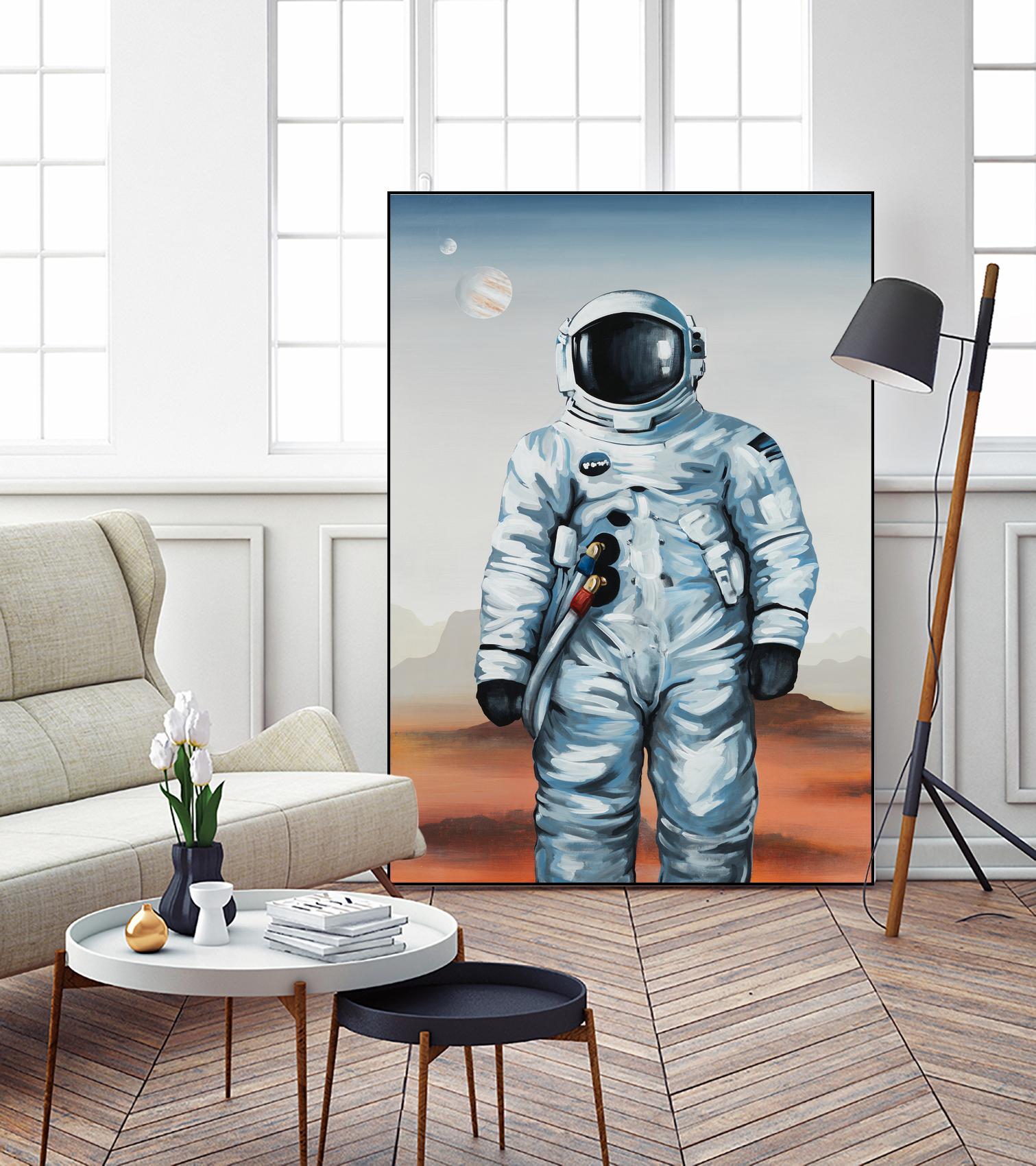 If You Believe by Daleno Art on GIANT ART - orange digital astronaut