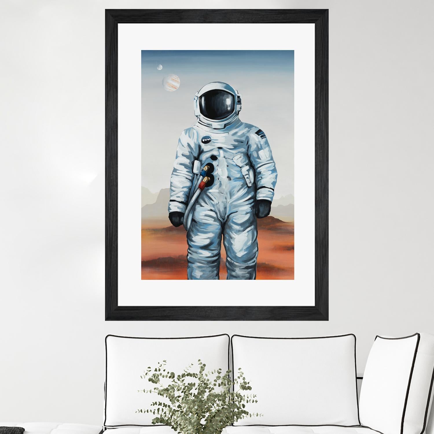 If You Believe by Daleno Art on GIANT ART - orange digital astronaut