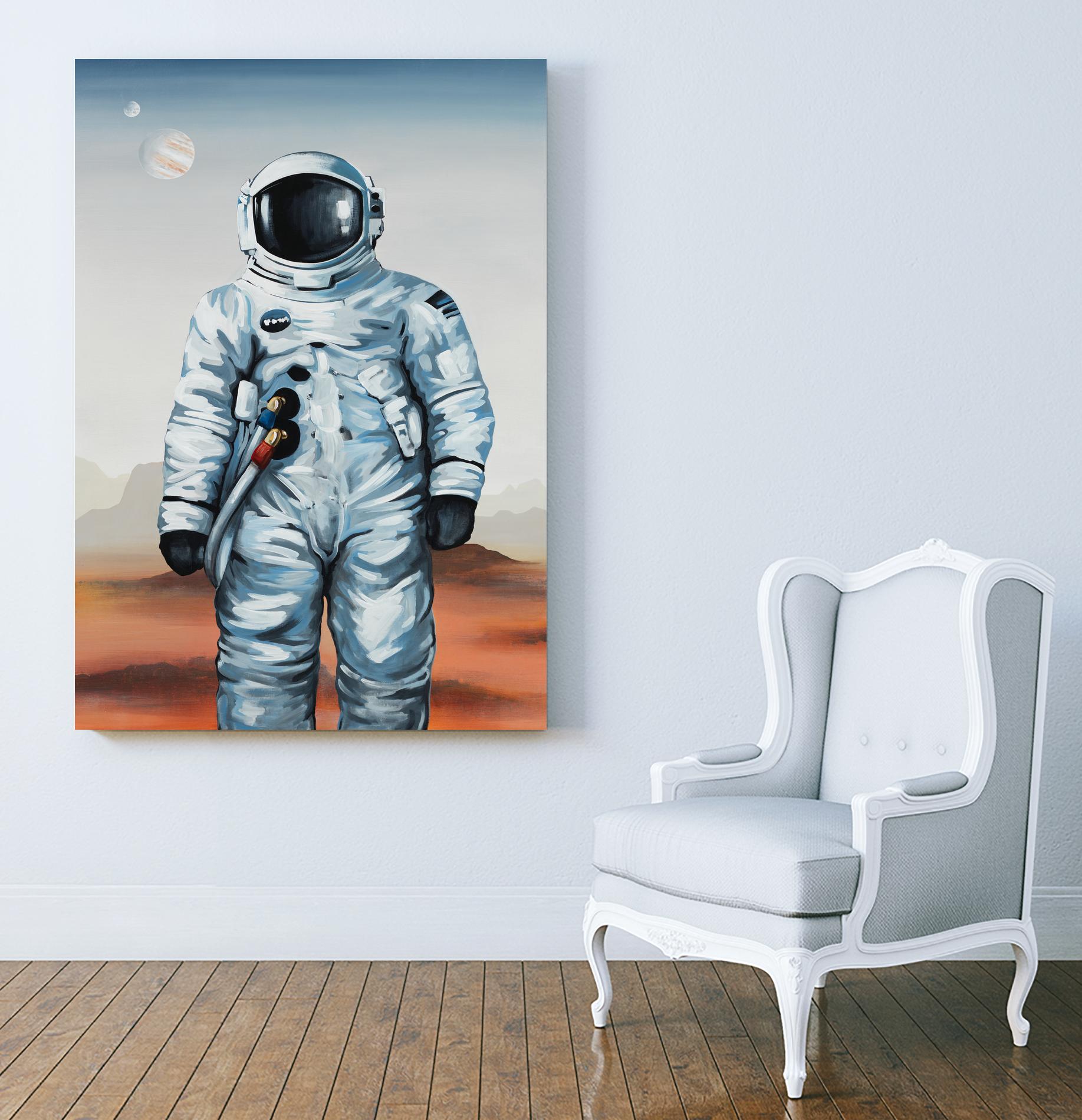 If You Believe by Daleno Art on GIANT ART - orange digital astronaut