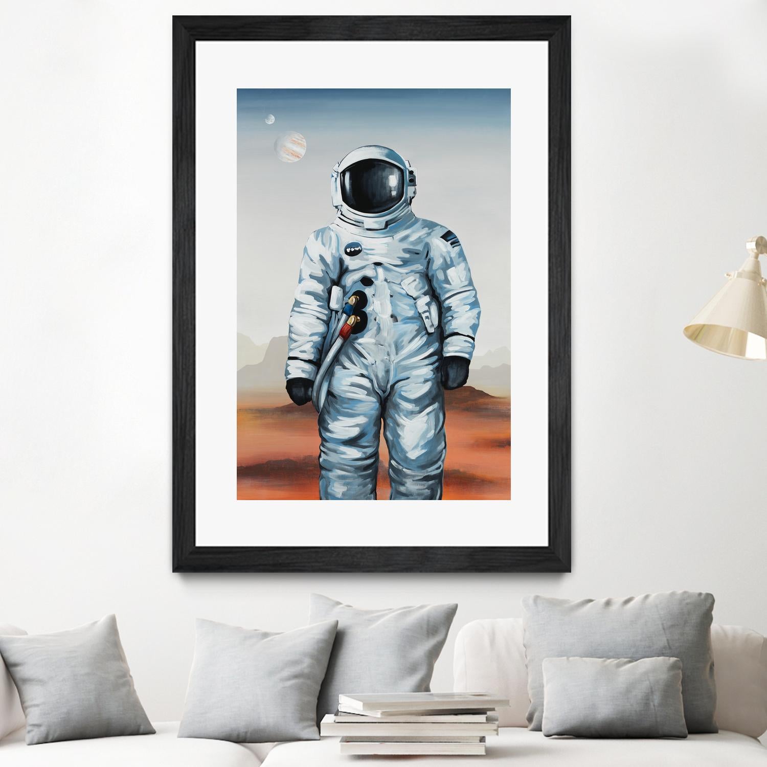 If You Believe by Daleno Art on GIANT ART - orange digital astronaut
