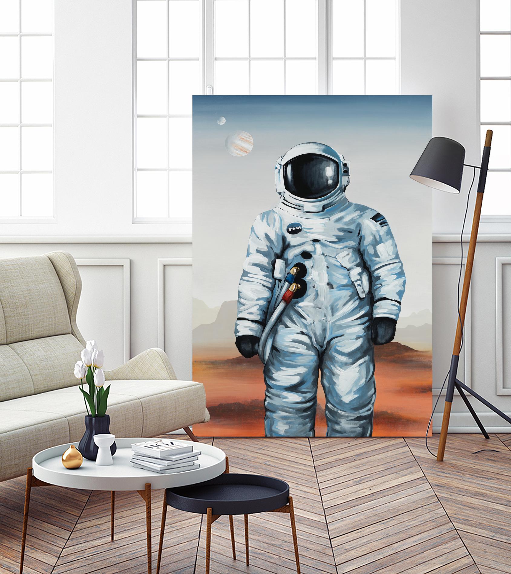 If You Believe by Daleno Art on GIANT ART - orange digital astronaut