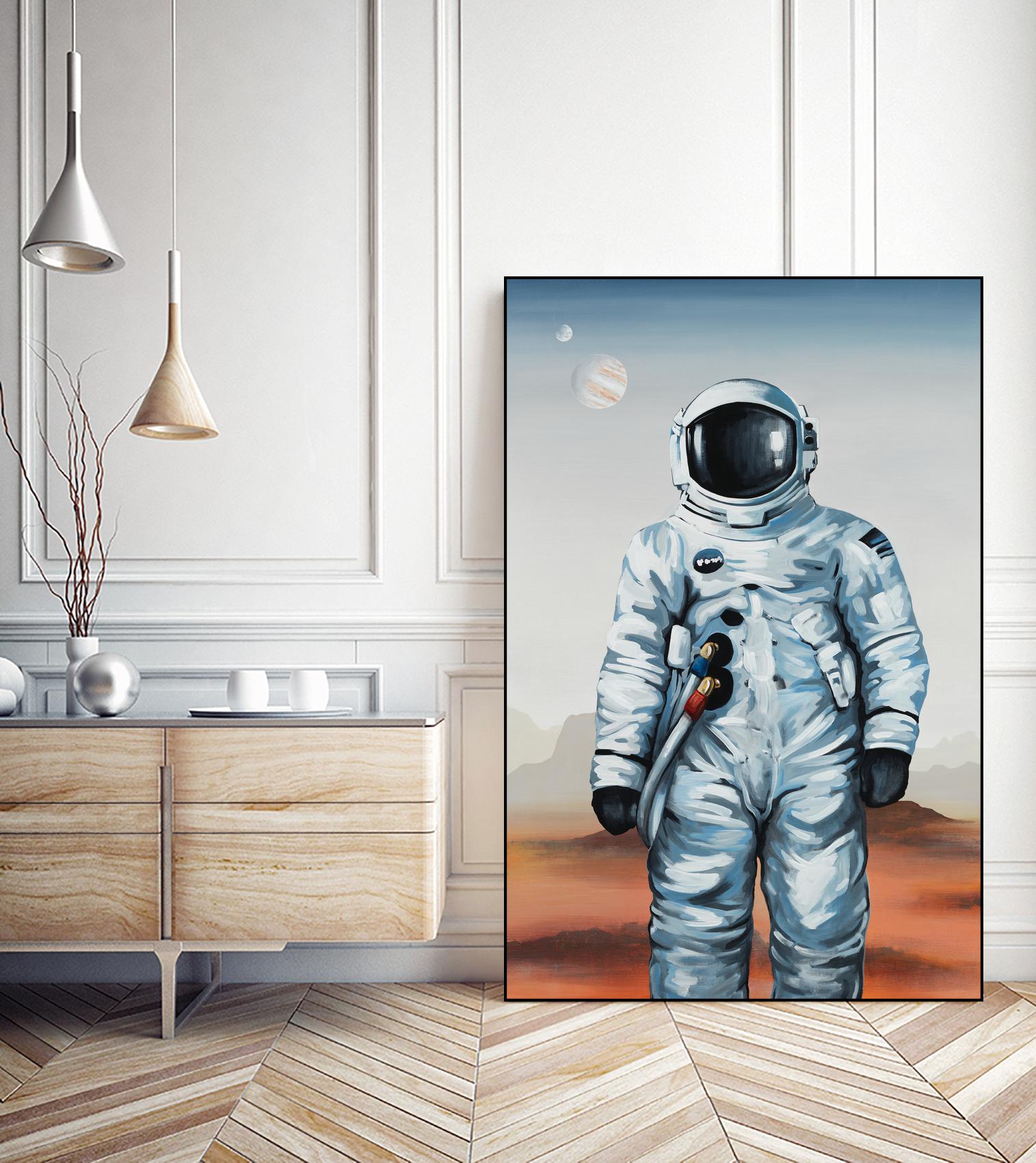 If You Believe by Daleno Art on GIANT ART - orange digital astronaut