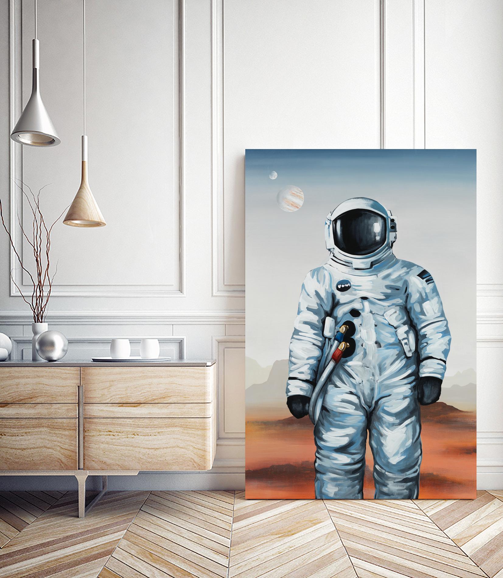 If You Believe by Daleno Art on GIANT ART - orange digital astronaut