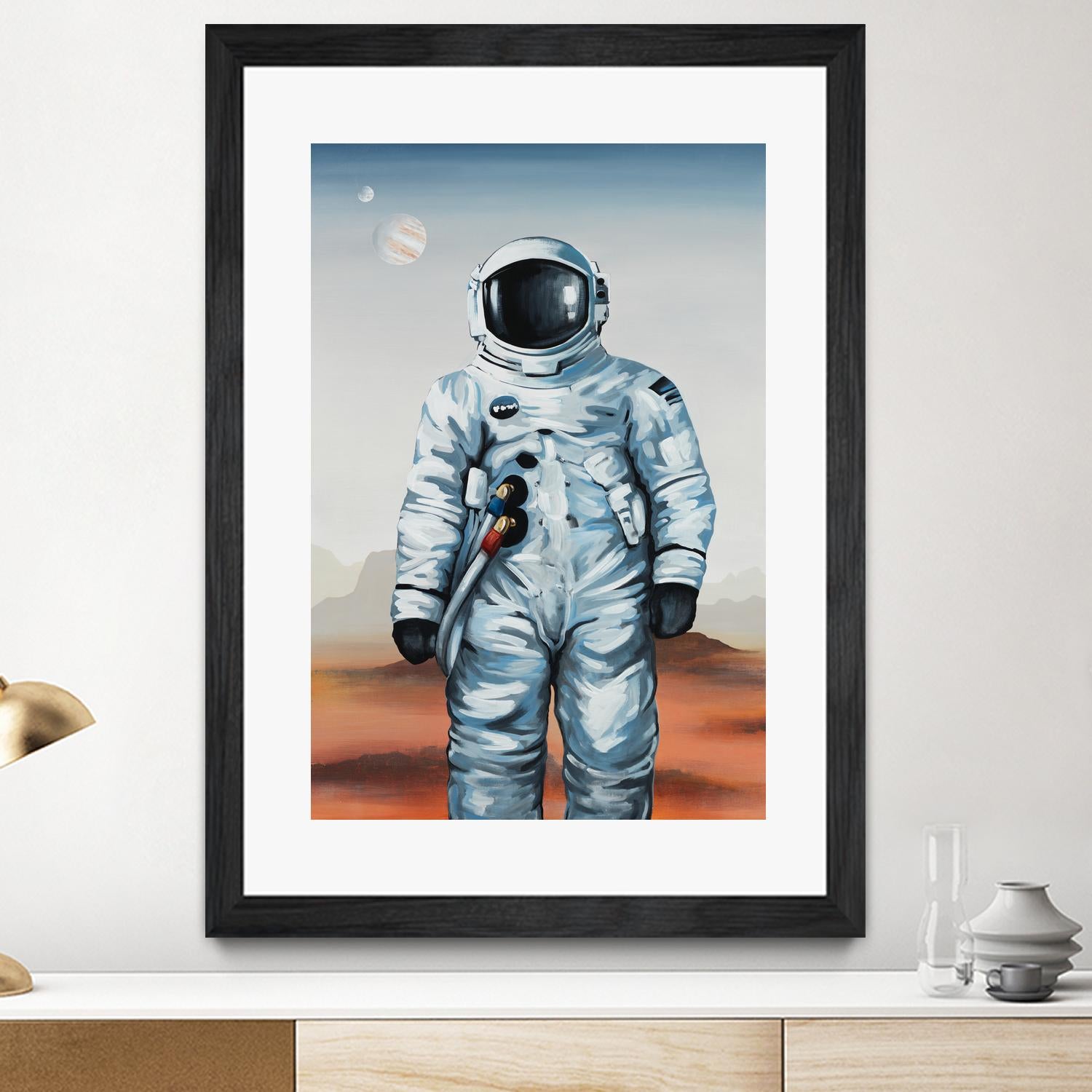 If You Believe by Daleno Art on GIANT ART - orange digital astronaut
