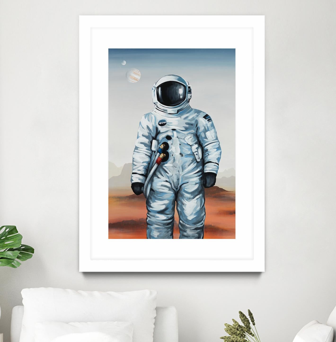 If You Believe by Daleno Art on GIANT ART - orange digital astronaut