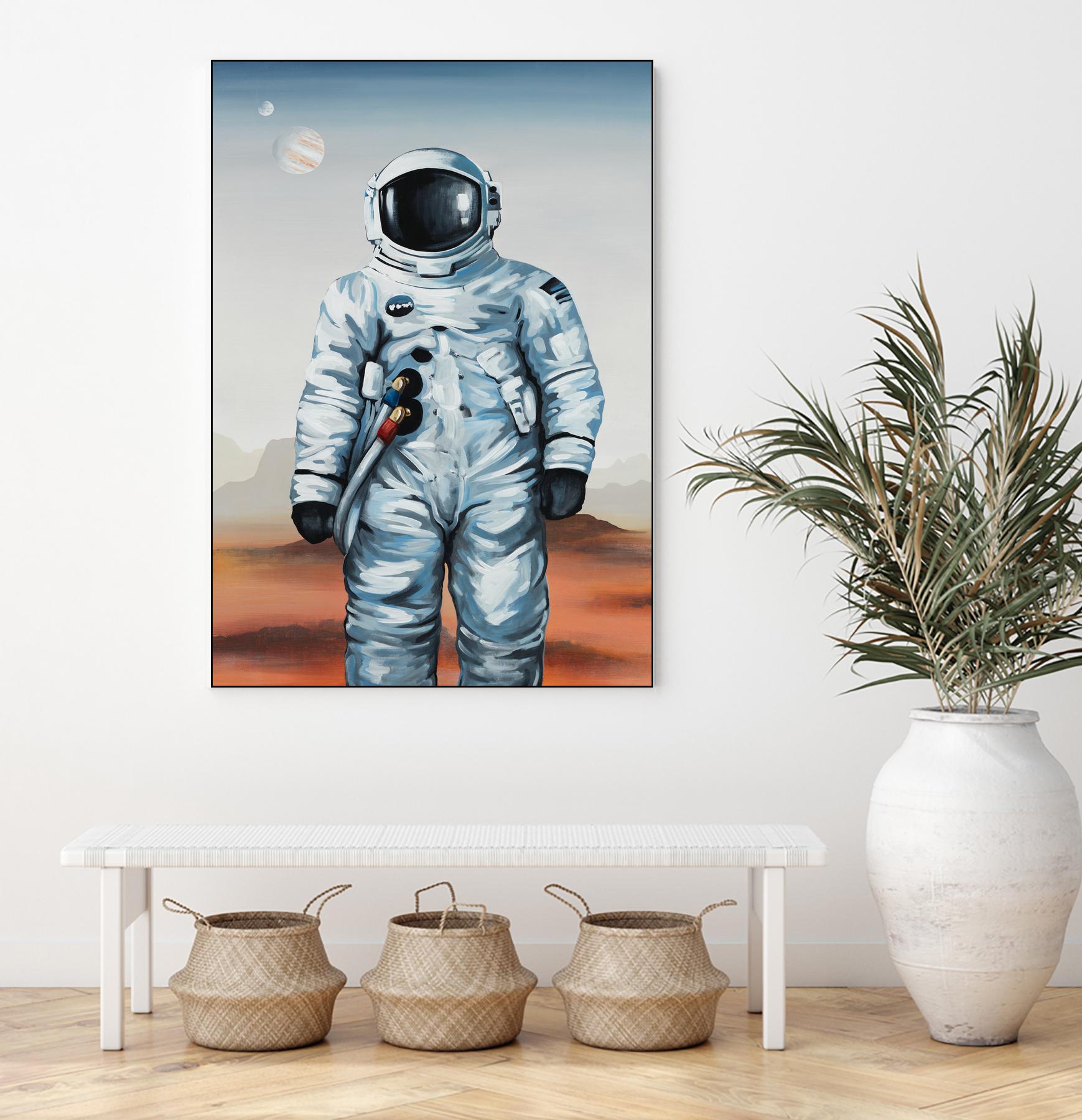 If You Believe by Daleno Art on GIANT ART - orange digital astronaut