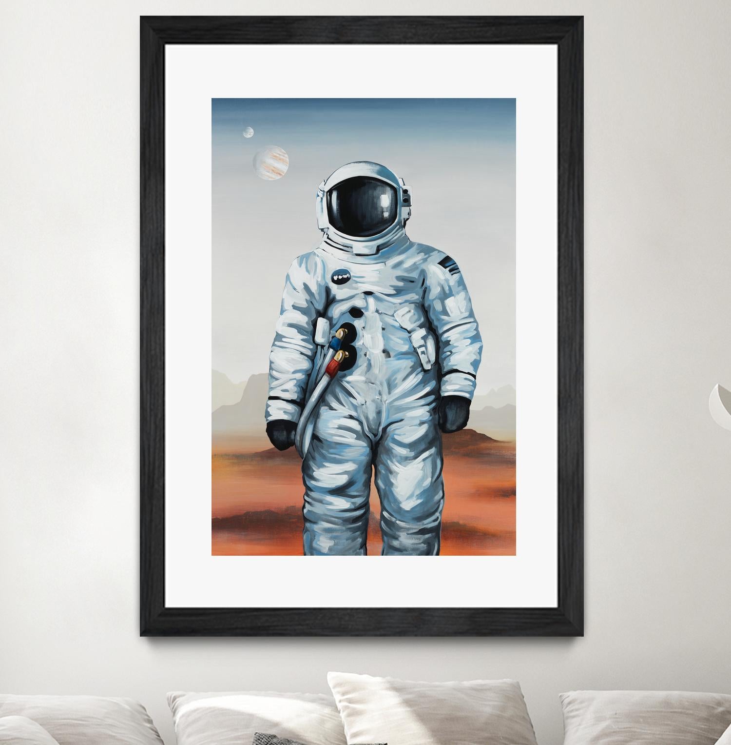 If You Believe by Daleno Art on GIANT ART - orange digital astronaut