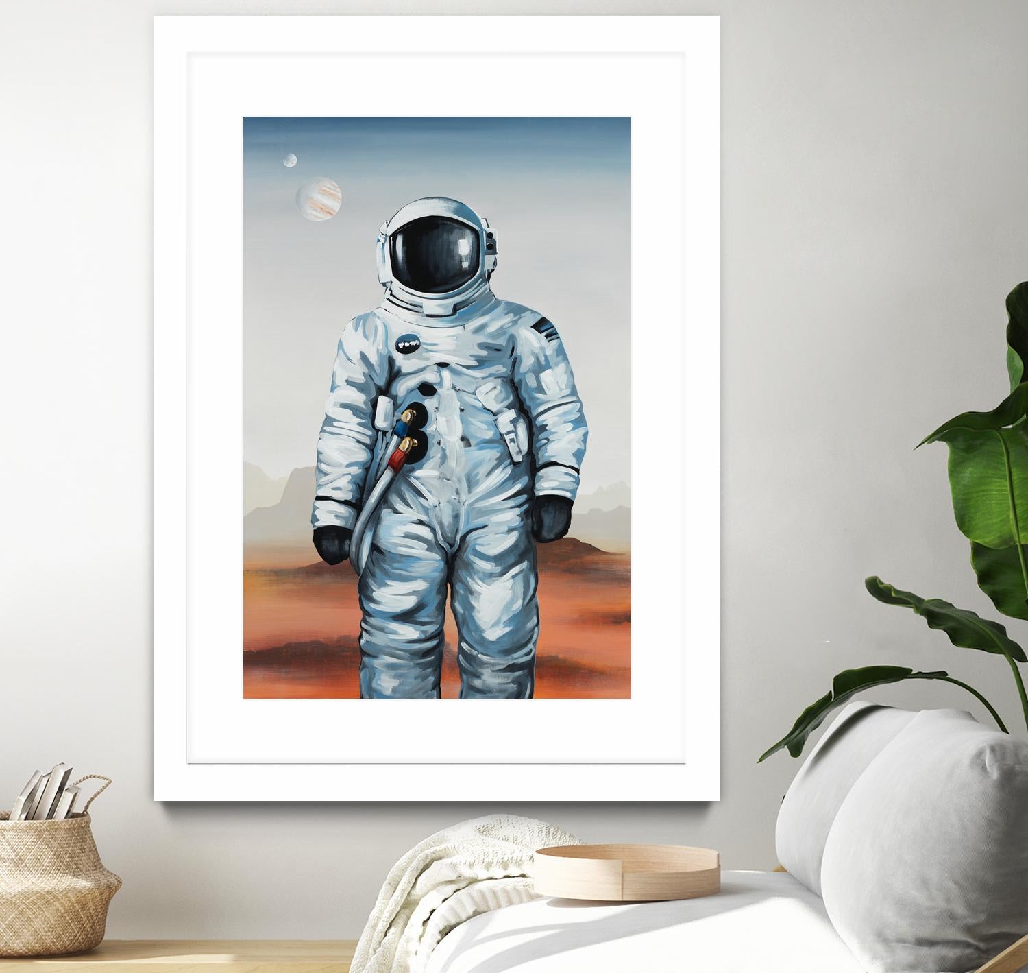 If You Believe by Daleno Art on GIANT ART - orange digital astronaut