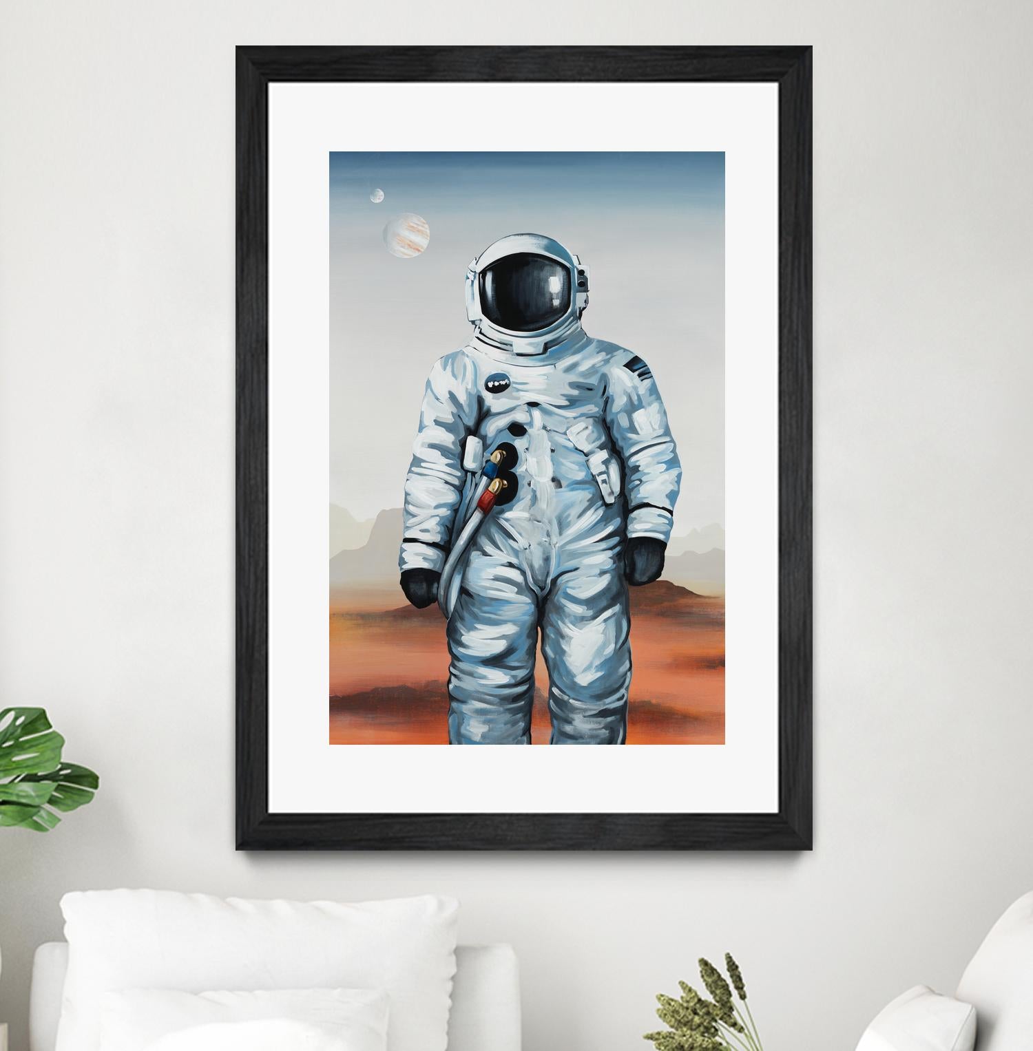 If You Believe by Daleno Art on GIANT ART - orange digital astronaut