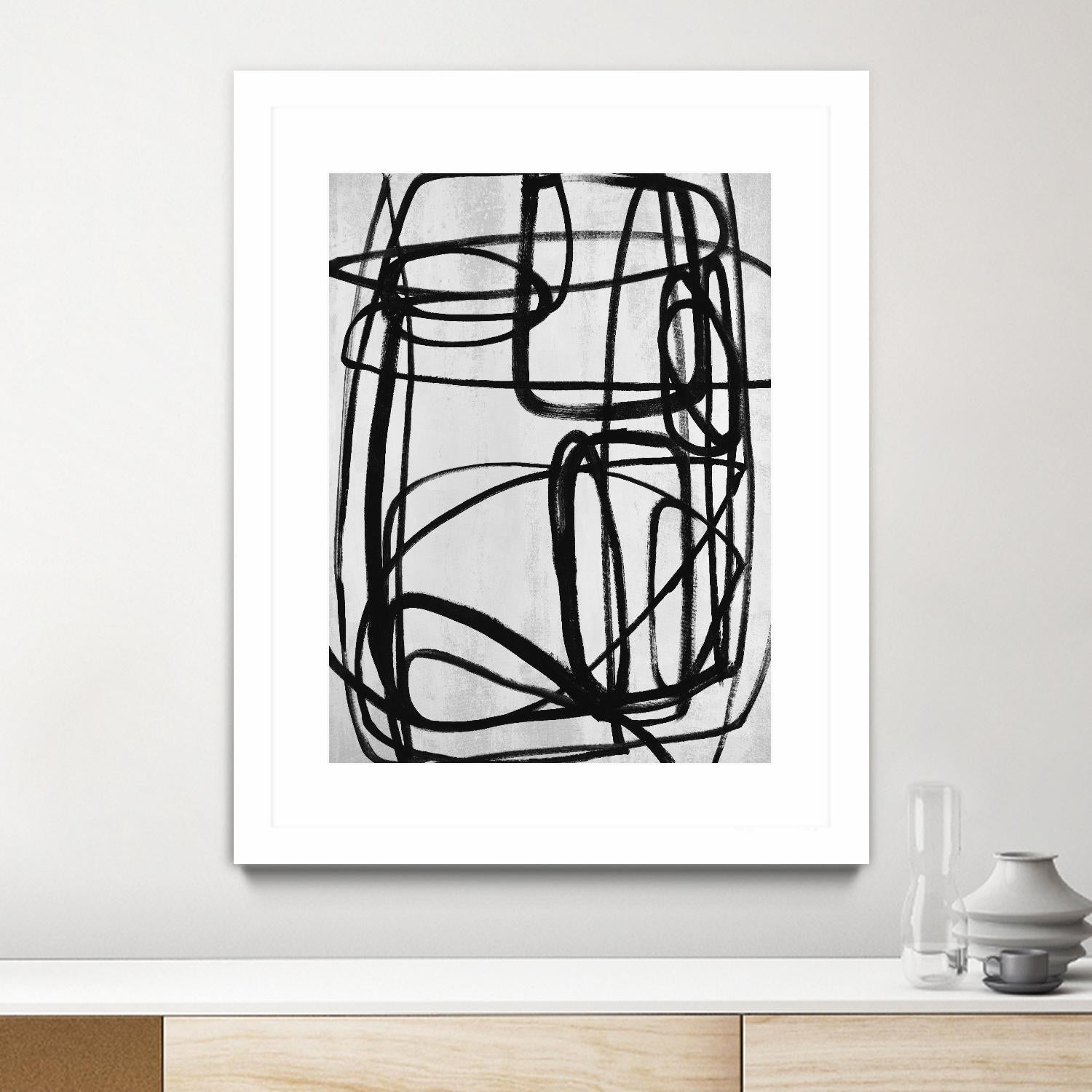 Sensational Climb by Daleno Art on GIANT ART - white black & white abstrait 
