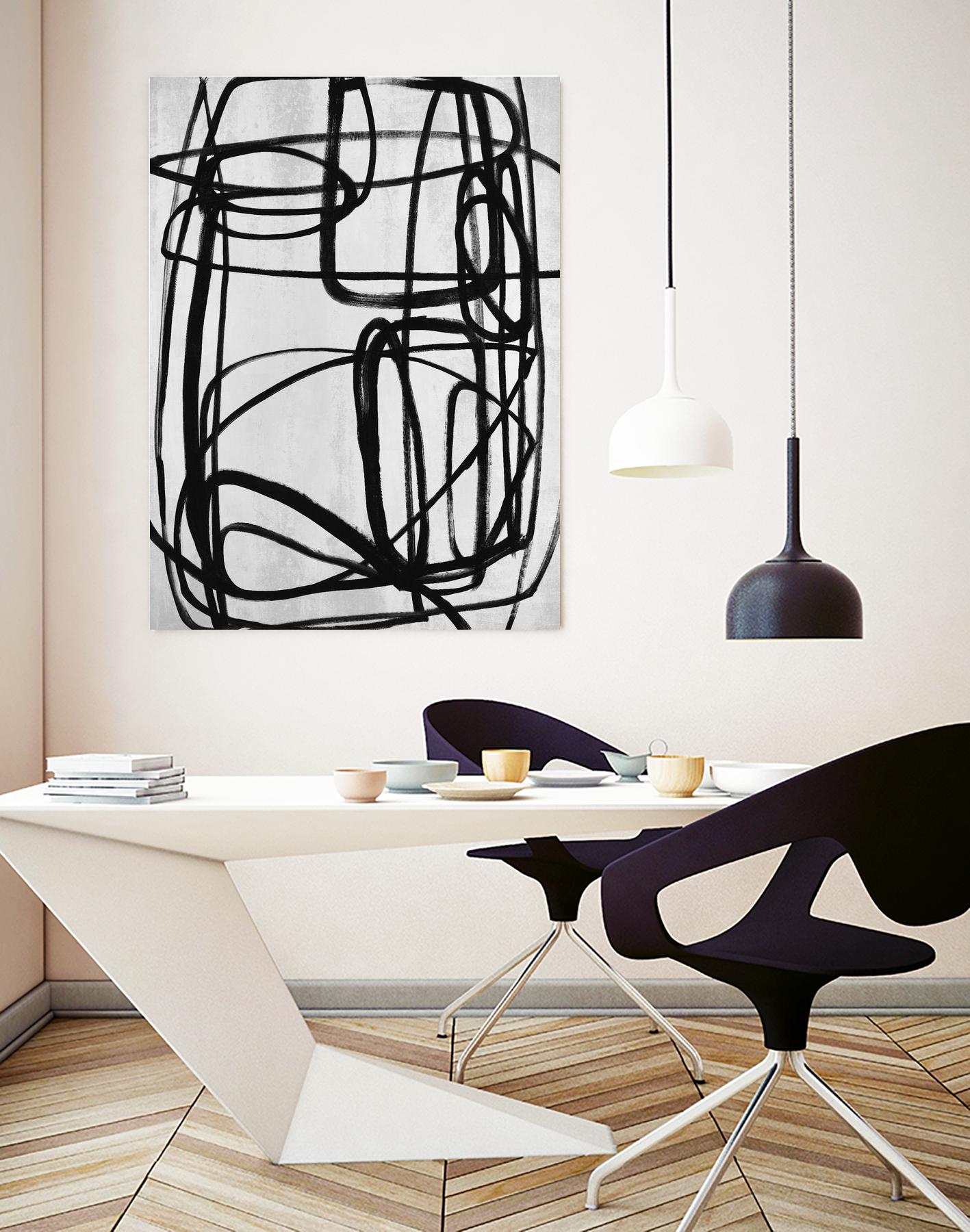 Sensational Climb by Daleno Art on GIANT ART - white black & white abstrait 