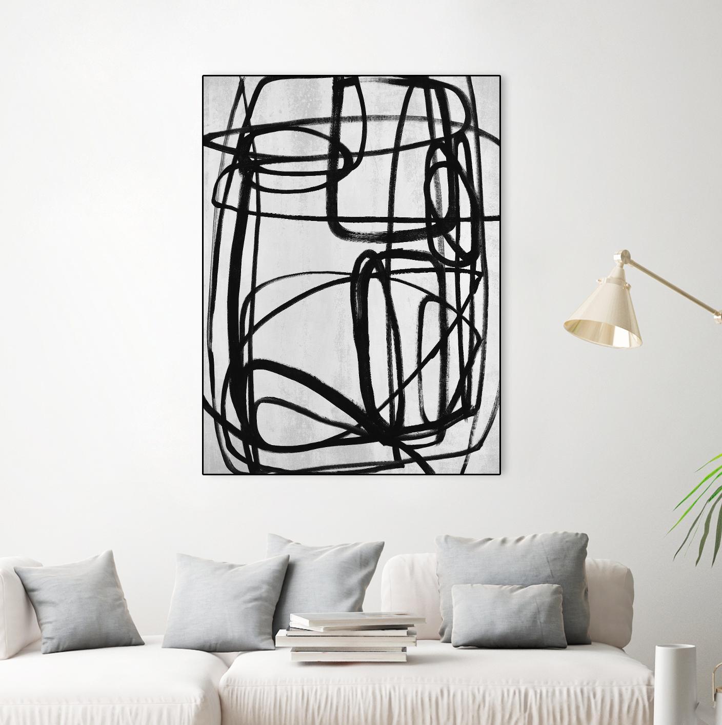Sensational Climb by Daleno Art on GIANT ART - white black & white abstrait 