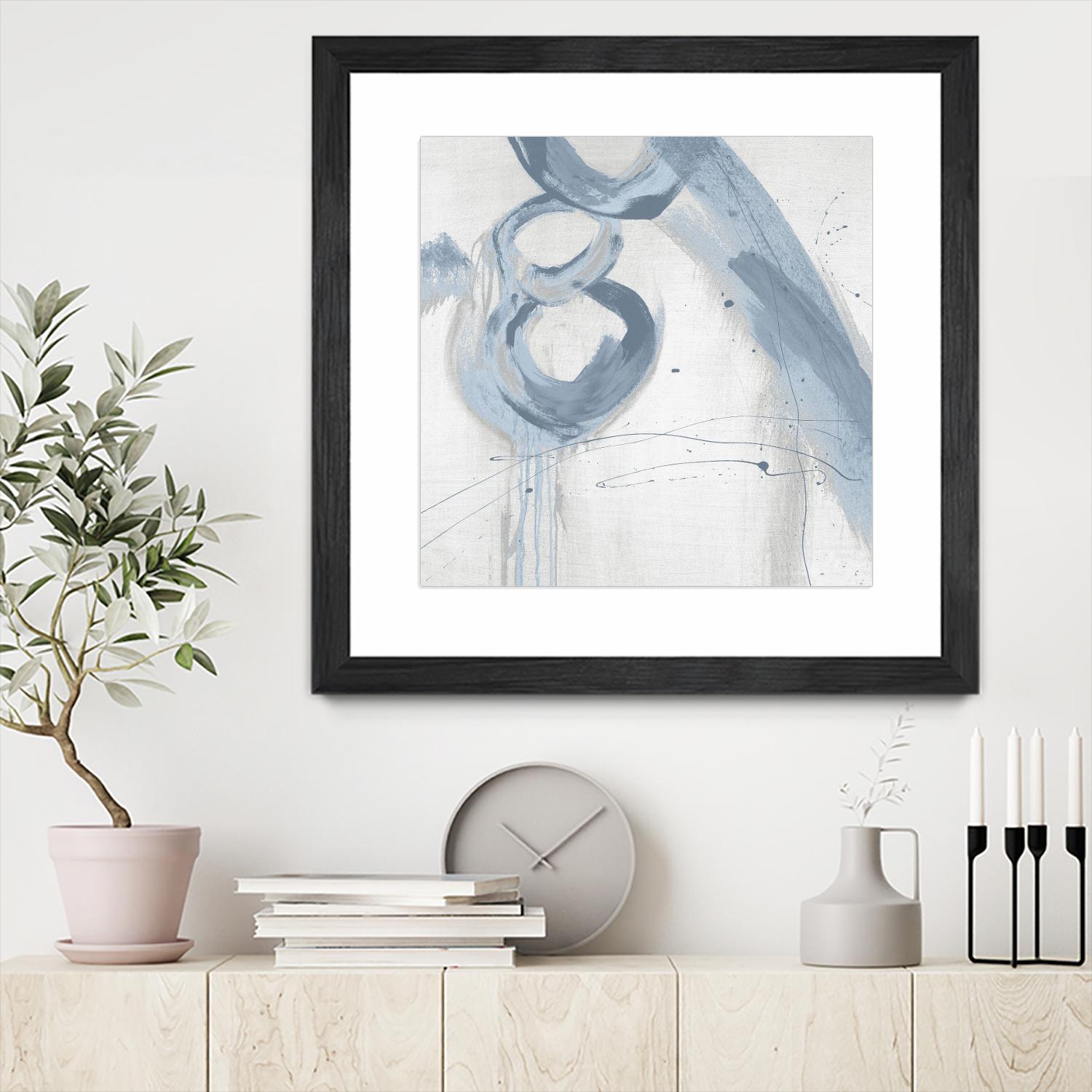 Twice Over VII by Daleno Art on GIANT ART - blue abstract abstrait 