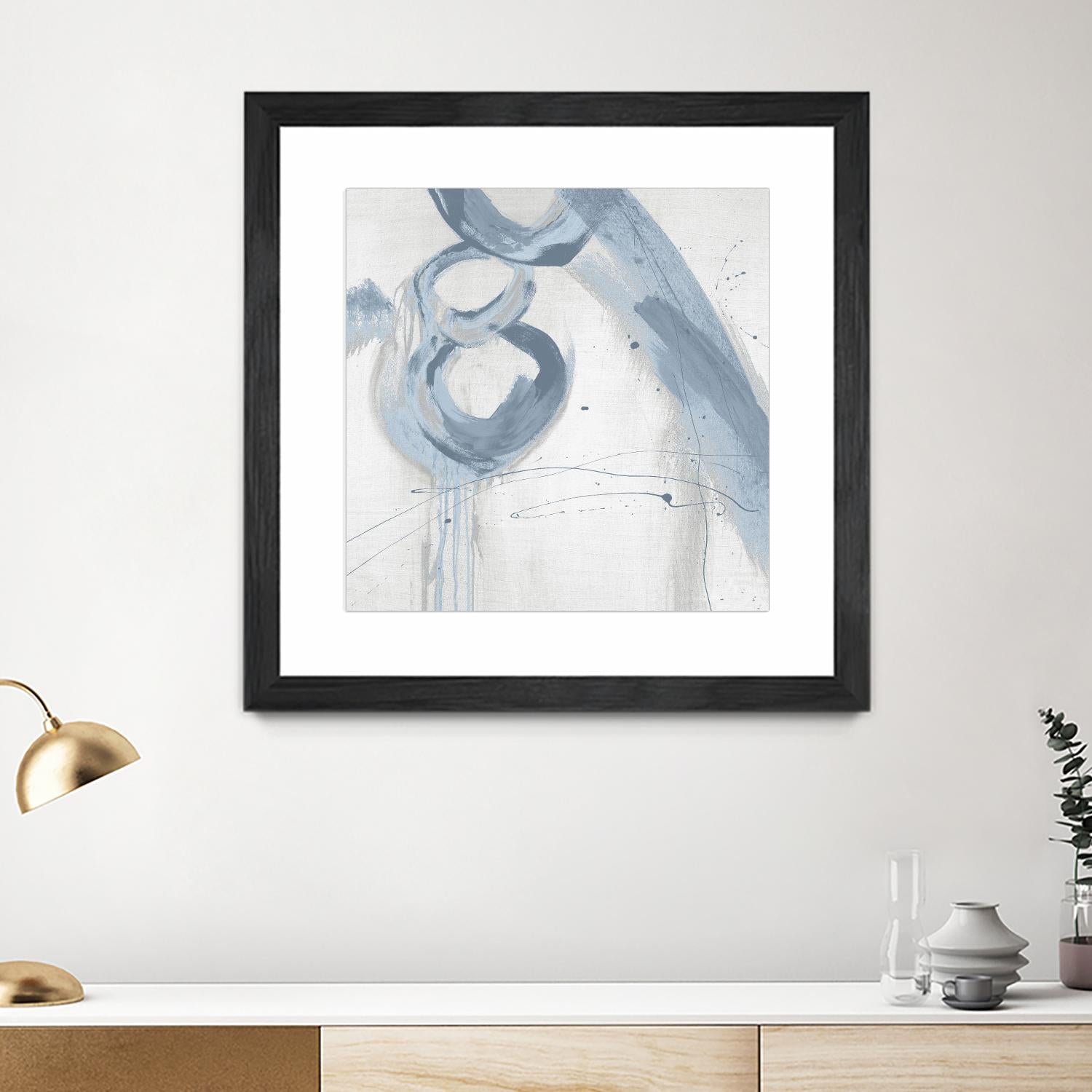 Twice Over VII by Daleno Art on GIANT ART - blue abstract abstrait 