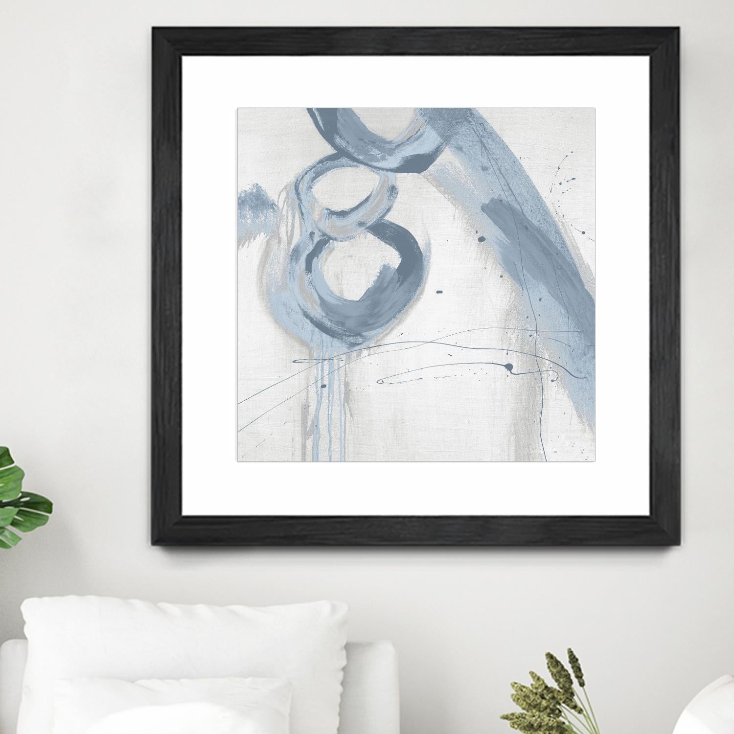 Twice Over VII by Daleno Art on GIANT ART - blue abstract abstrait 