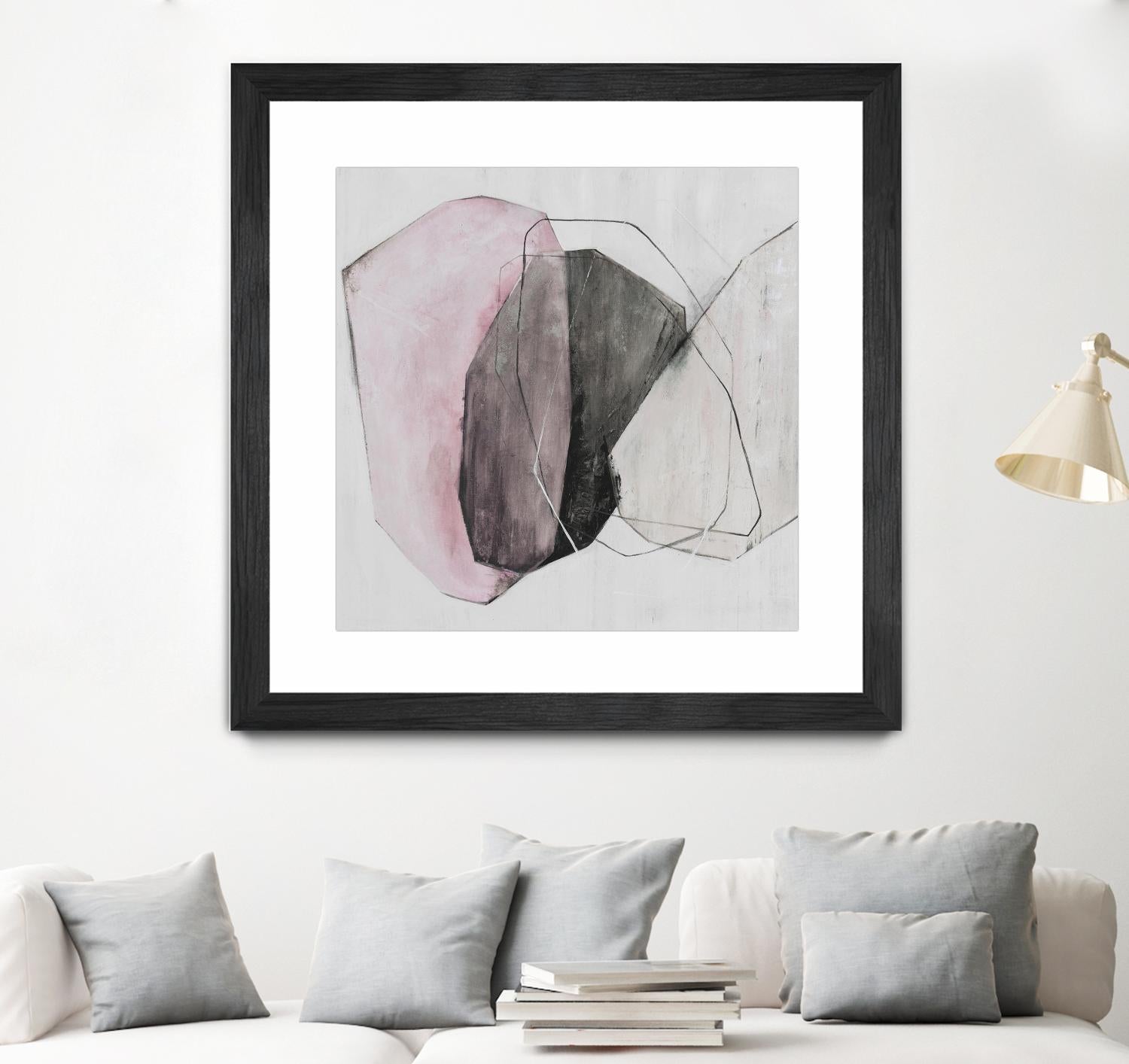 Tickled With Pink by Daleno Art on GIANT ART - pink shapes abstrait 