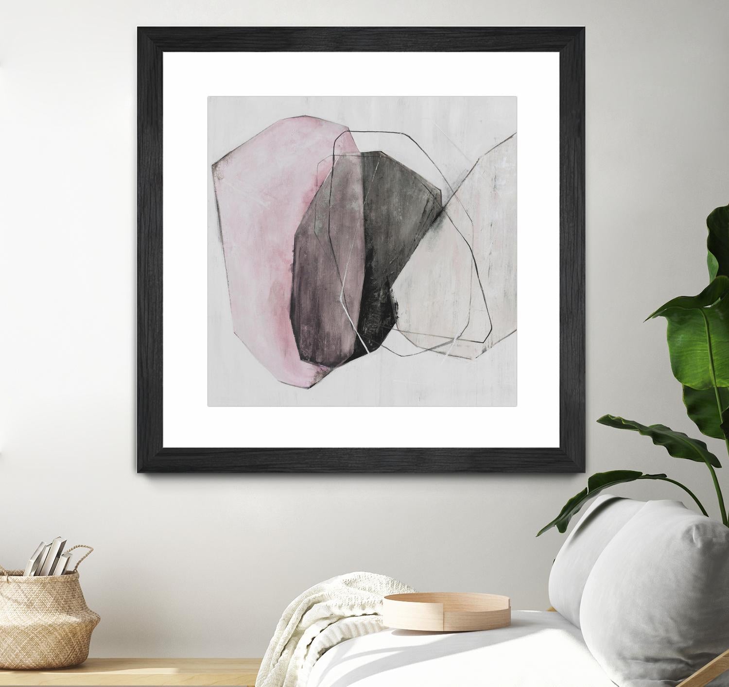 Tickled With Pink by Daleno Art on GIANT ART - pink shapes abstrait 